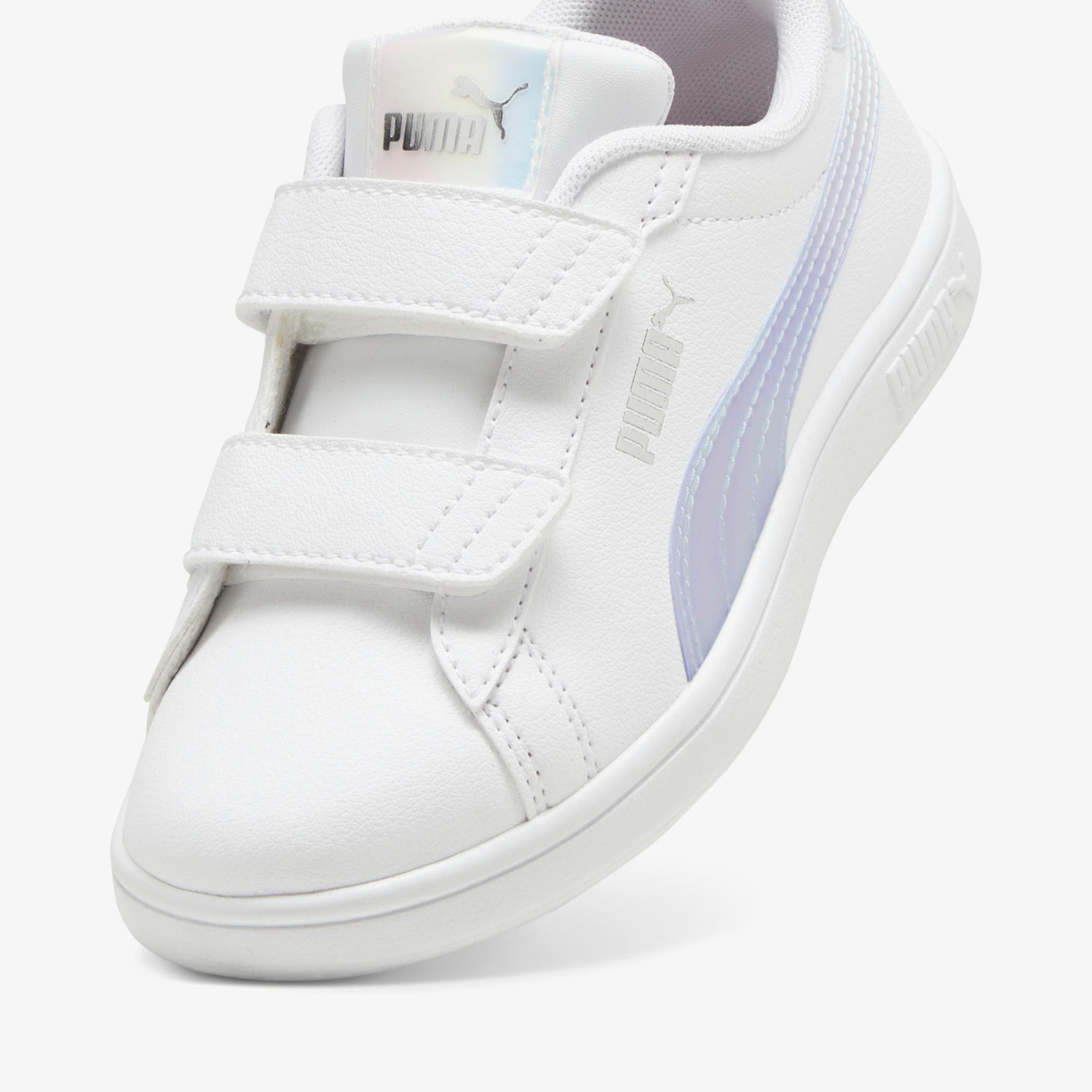 Puma  Smash 3.0 Holo 2.0 V PS Çocuk Beyaz Spor Ayakkabı