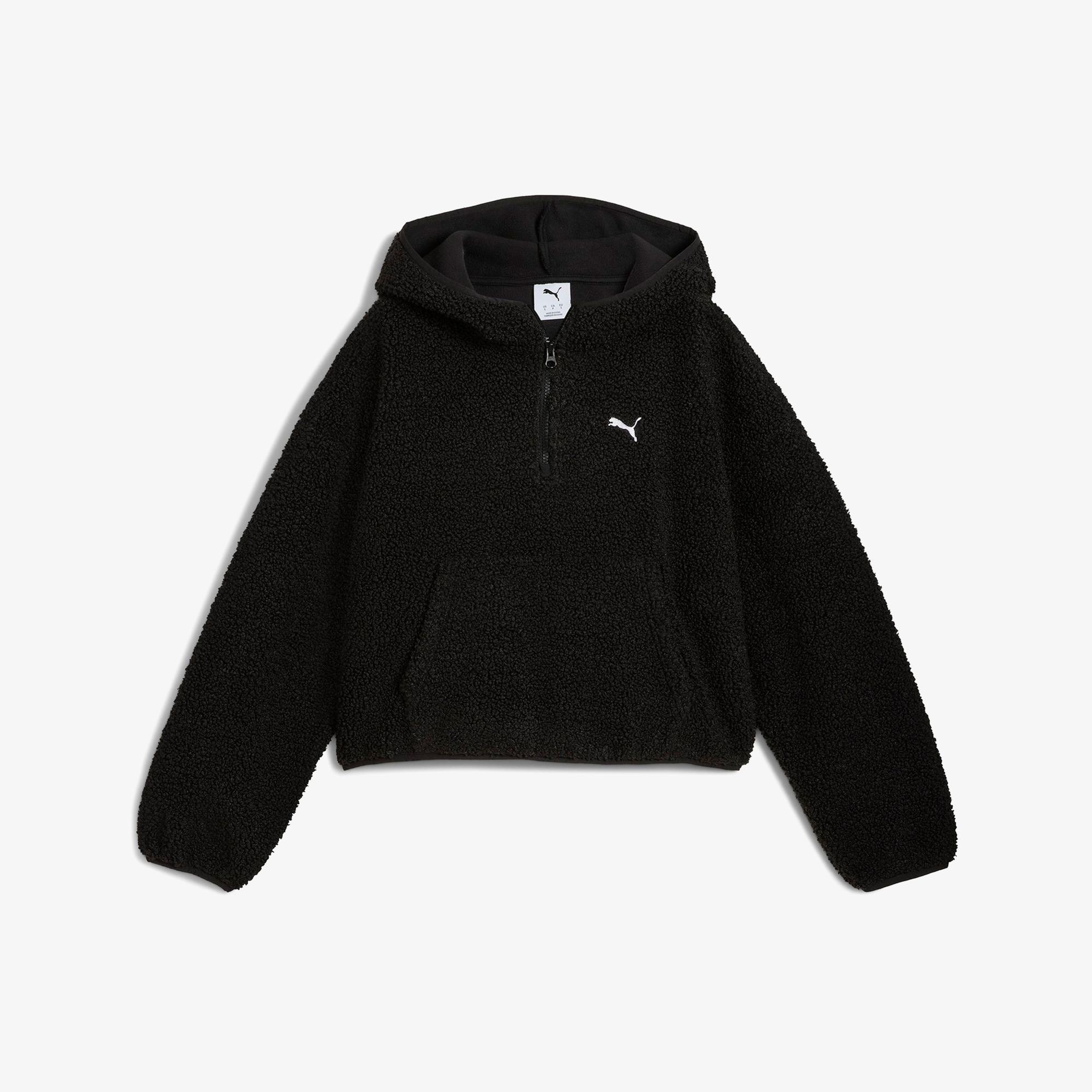 Puma Wardrobe Essential Polar FL  Kadın Siyah Sweatshirt