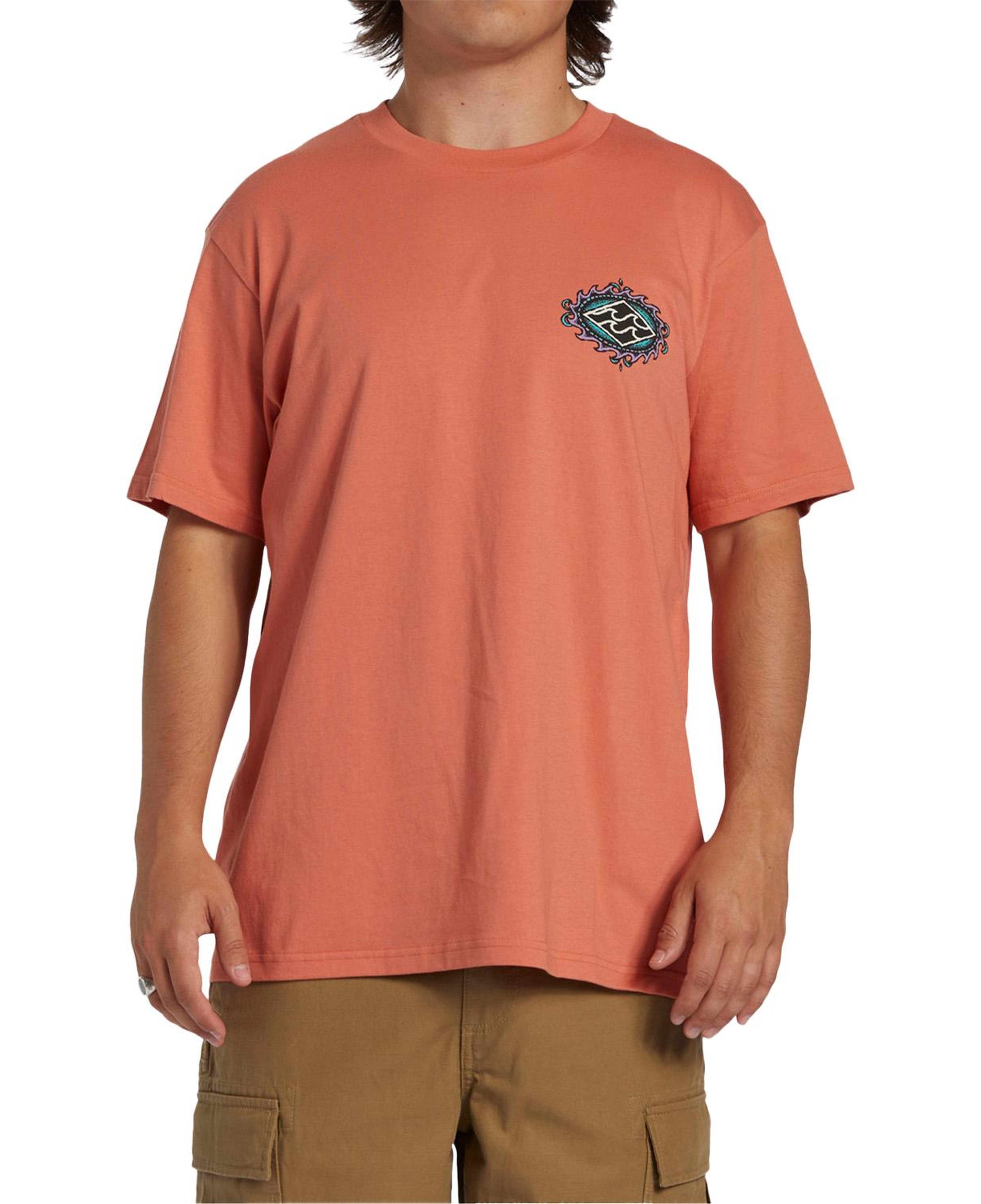 Billabong Crayon Wave Erkek Pembe Tişört