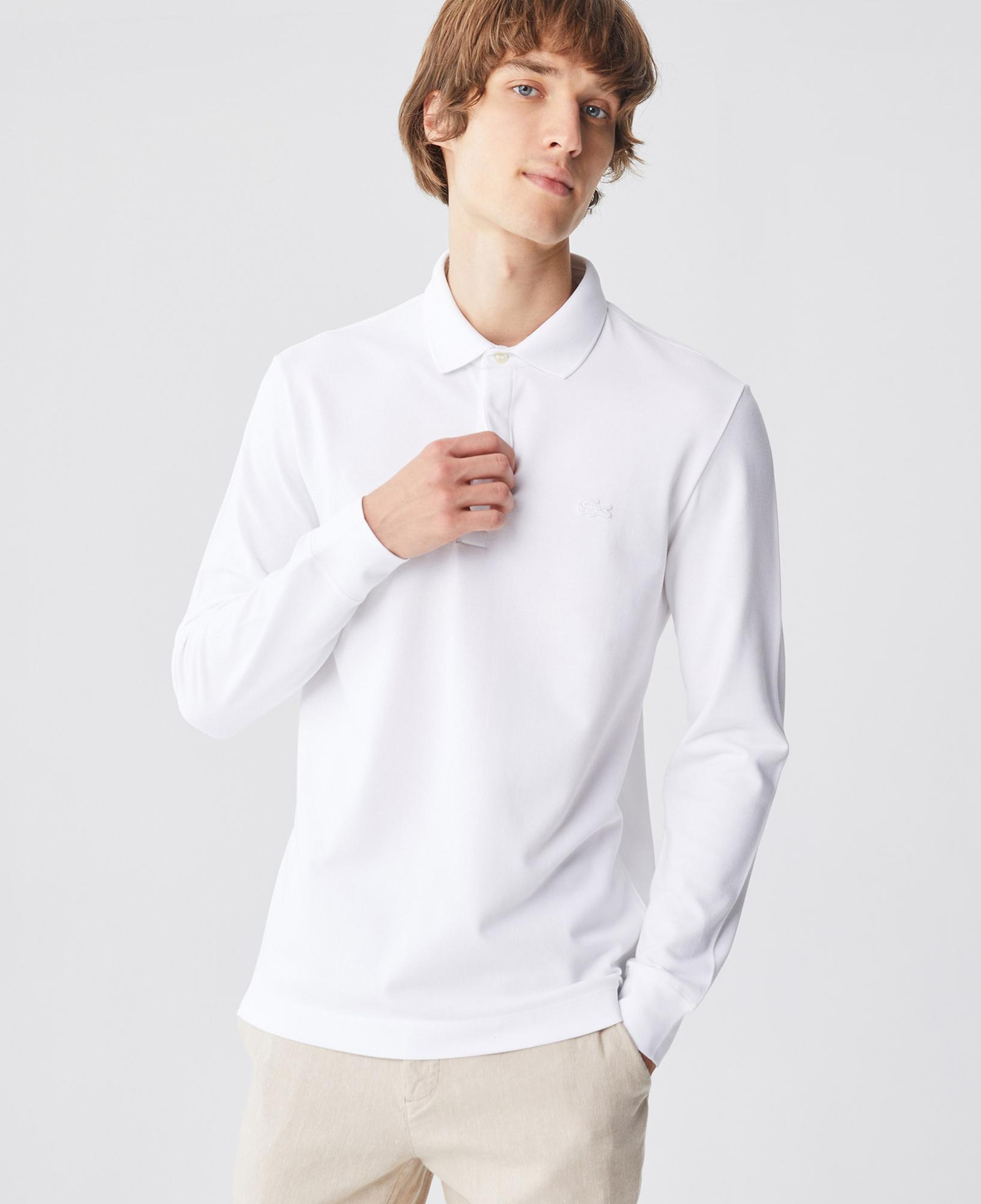 Lacoste Erkek Regular Fit Uzun Kollu Beyaz Paris Polo