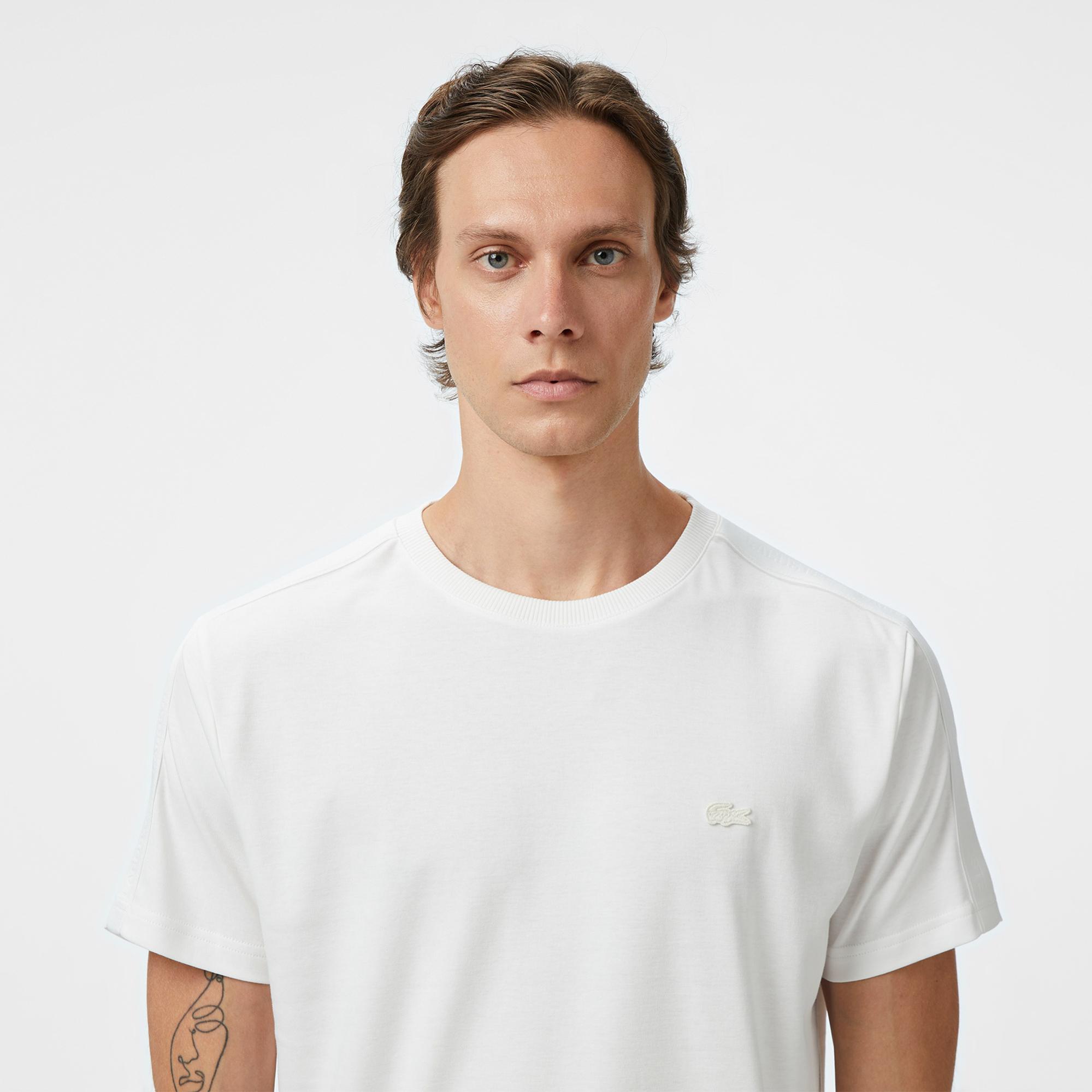 Lacoste Erkek Regular Fit Bisiklet Yaka Beyaz T-Shirt