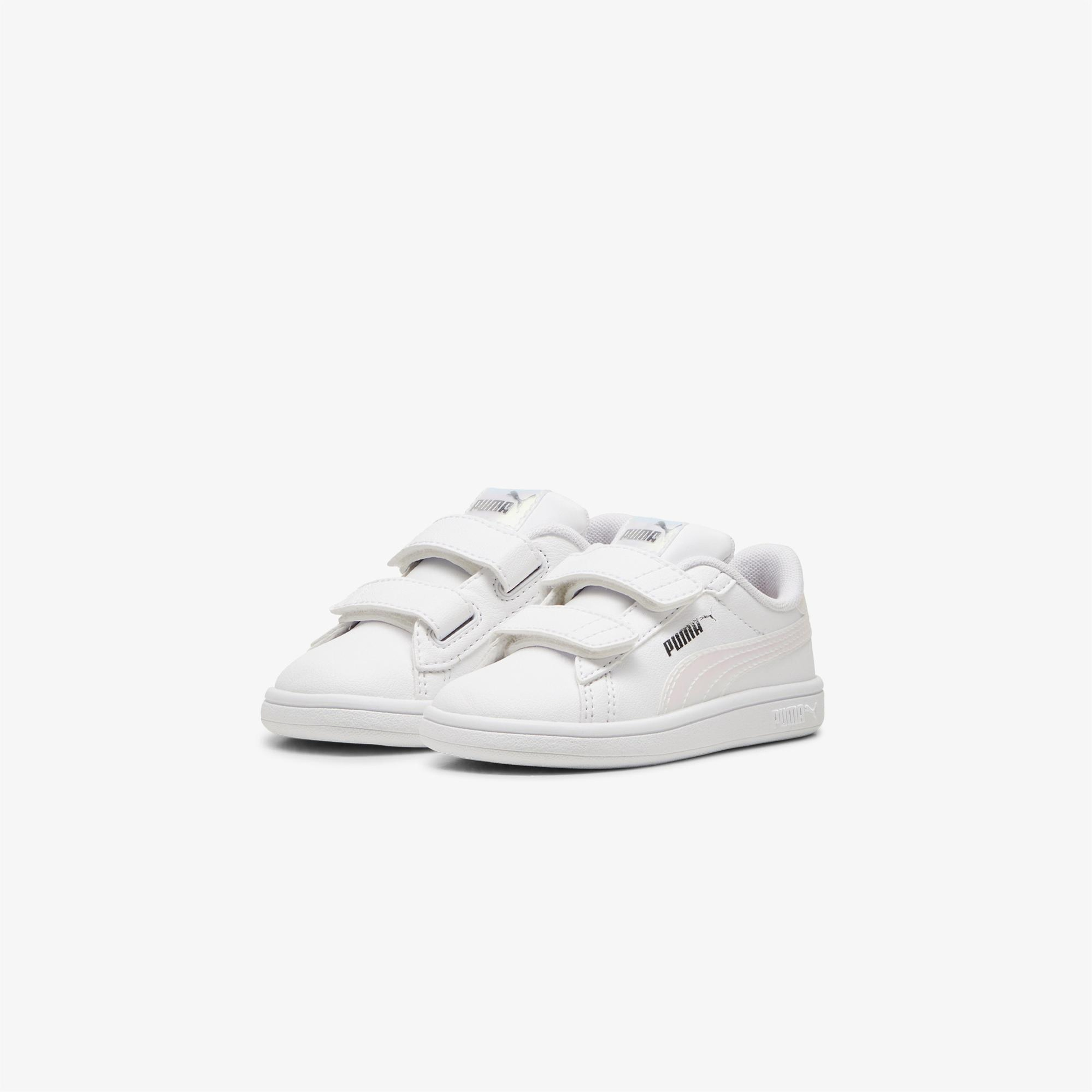 Puma Smash 3.0 Holo 2.0 Bebek Beyaz Spor Ayakkabı