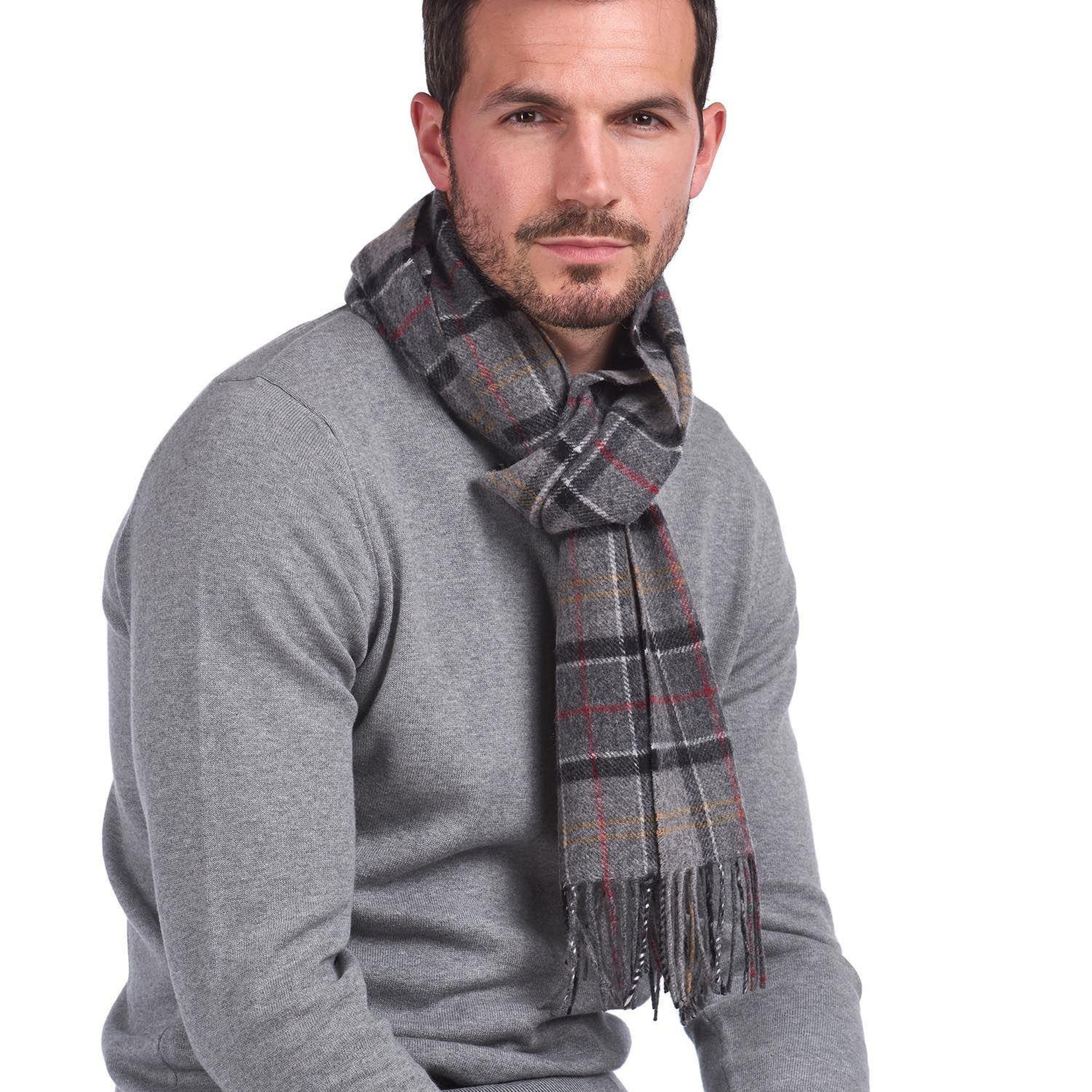 Barbour Unisex Tartan Yün Atkı (%100 Lambswool)
