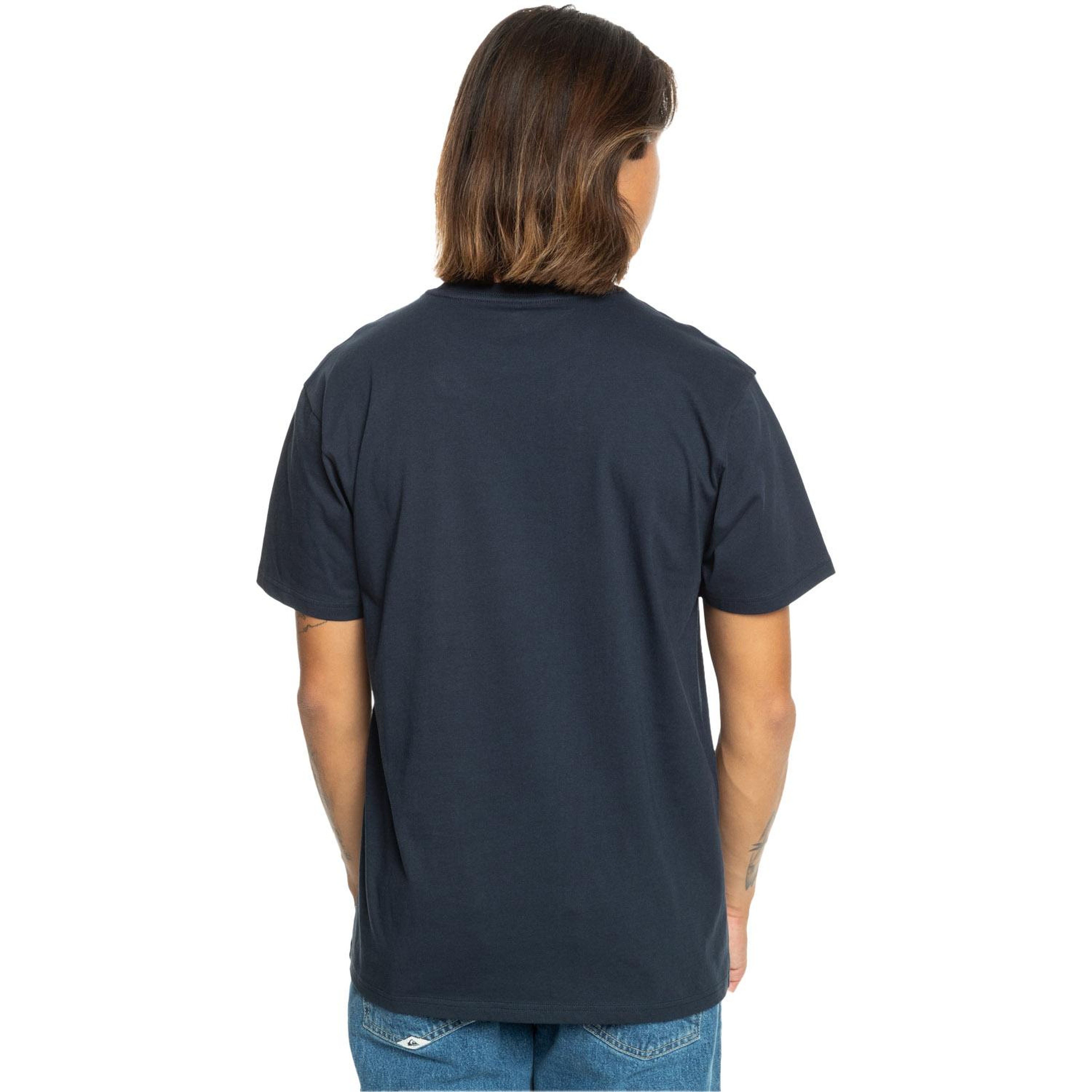 Quiksilver Comp Logo Erkek Mavi Tişört