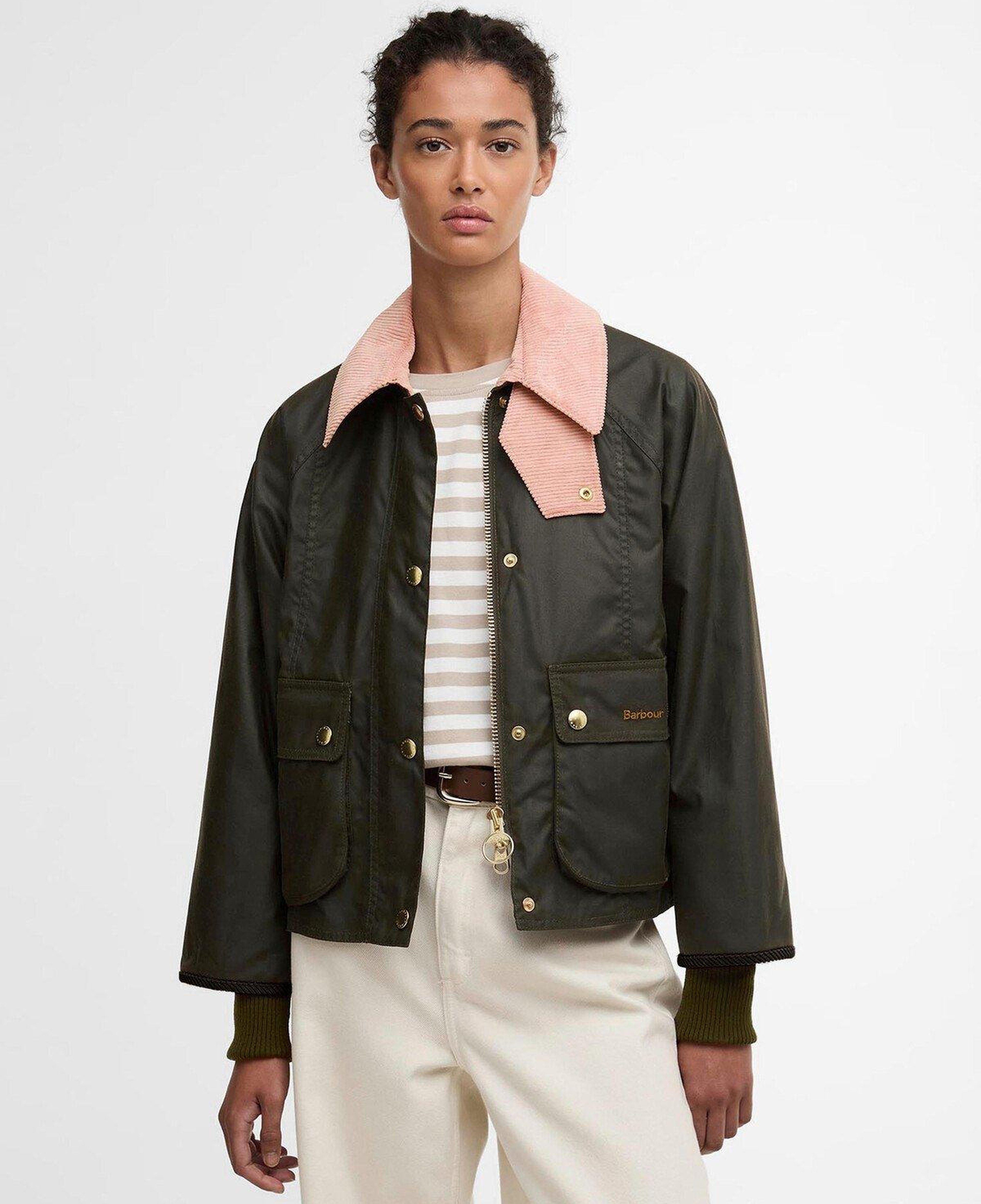 Barbour Cropped Beadnell Yağlı Ceket