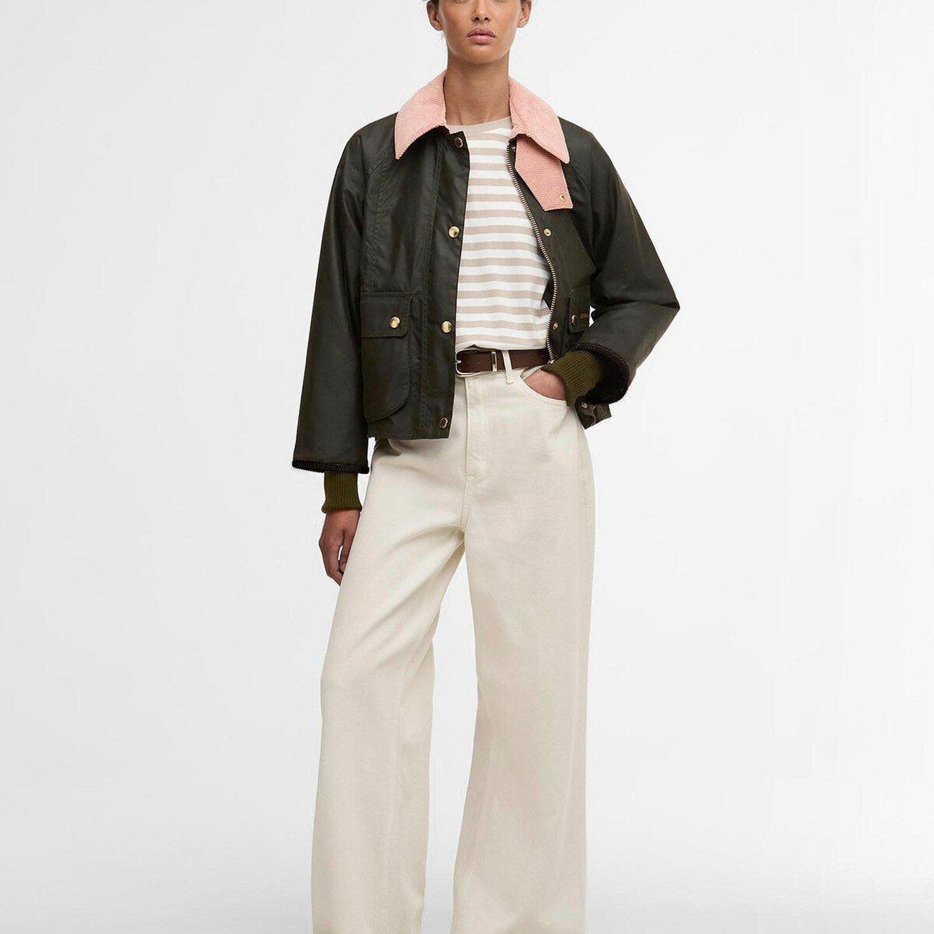 Barbour Cropped Beadnell Yağlı Ceket