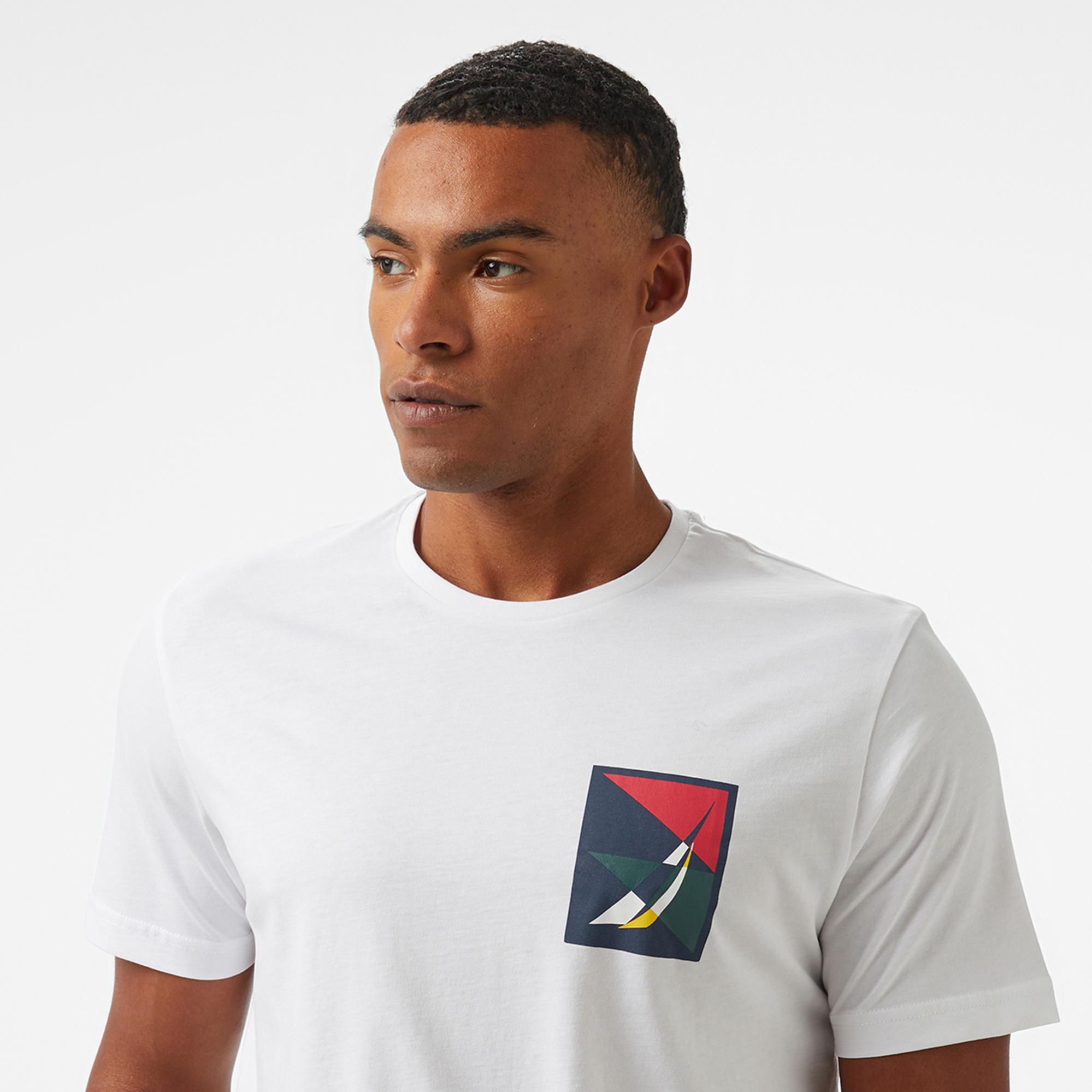 Nautica Erkek Beyaz Regular Fit T-Shirt