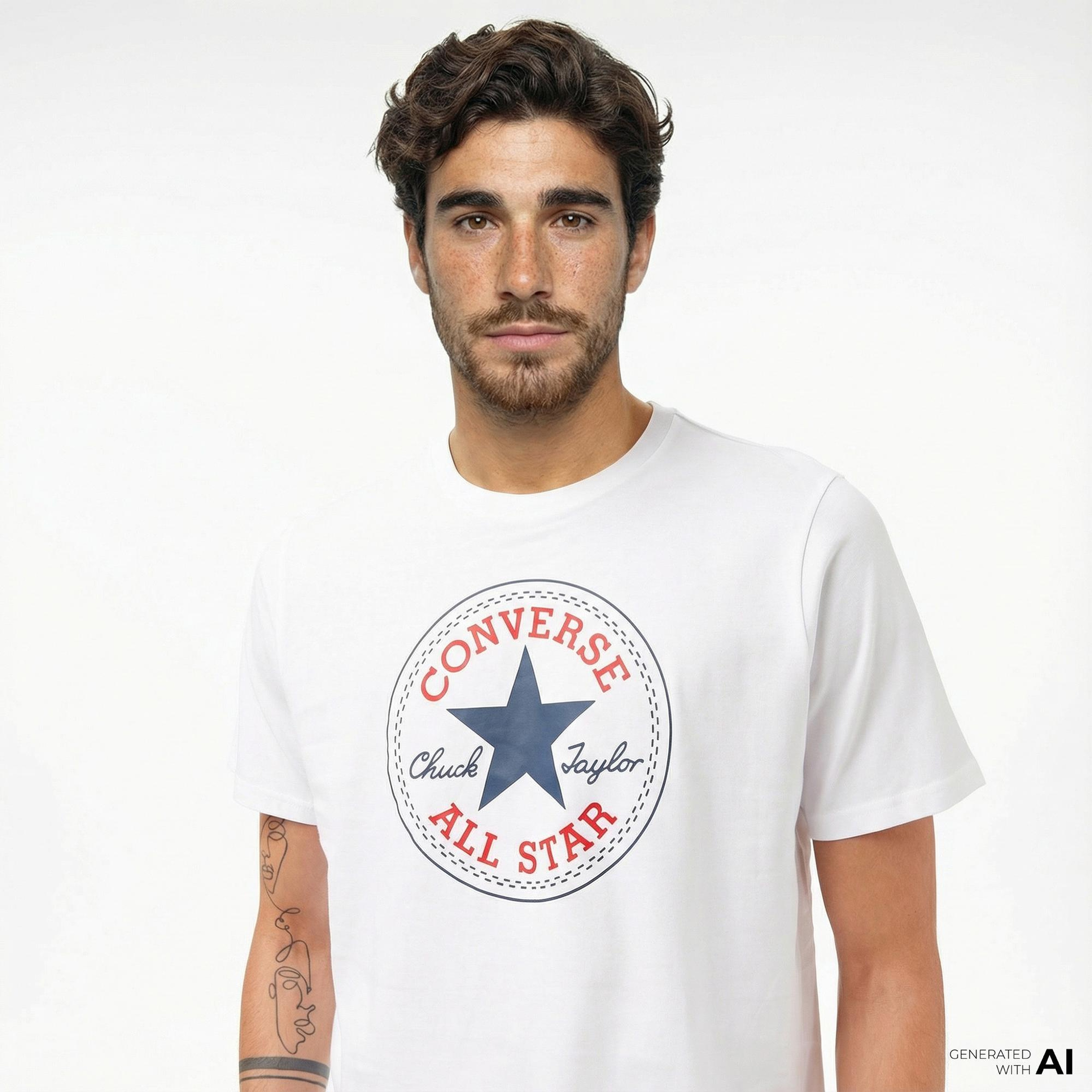Converse Erkek Beyaz T-Shirt