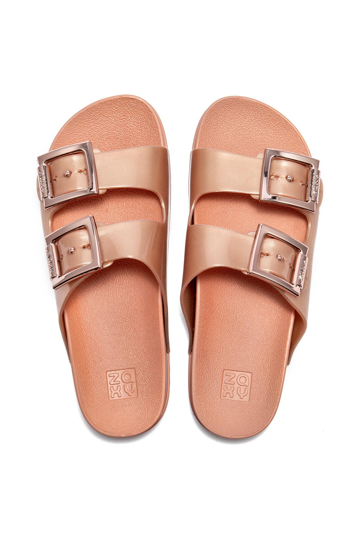 Partner Çift Bantlı Kadın Terlik Pudra 35/42