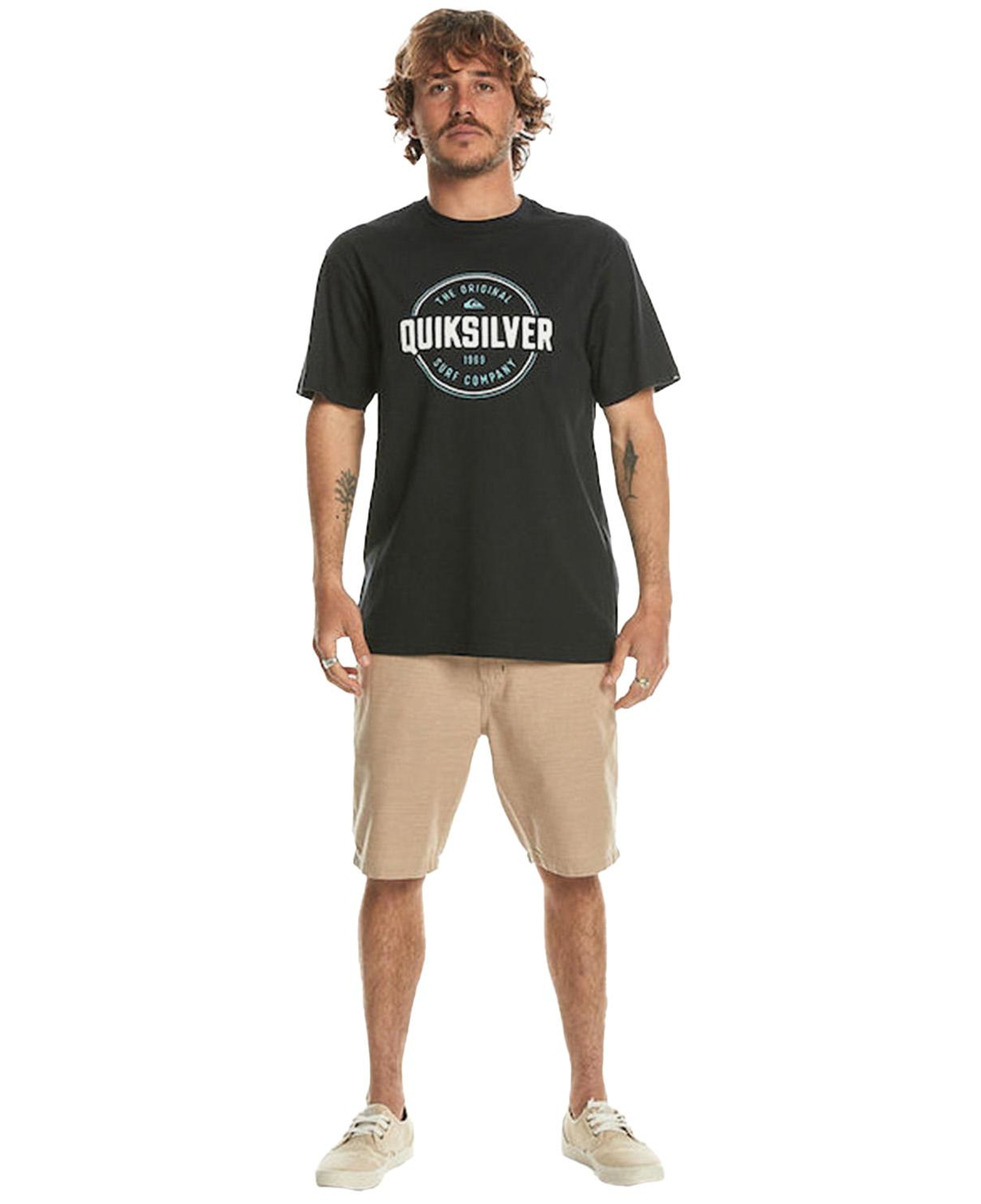 Quiksilver Circle Up Erkek Siyah Tişört