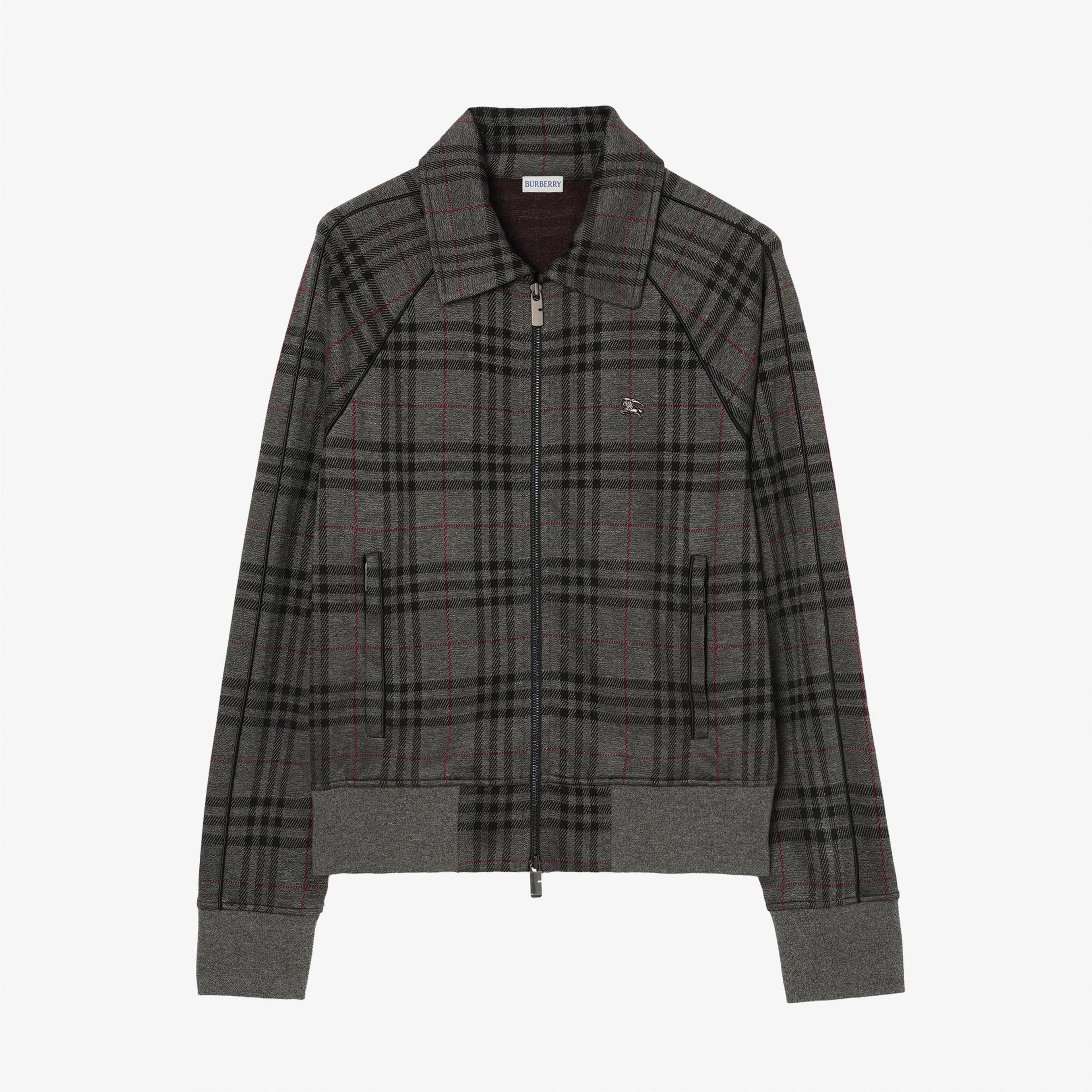 Burberry Check Track Erkek Siyah Polo