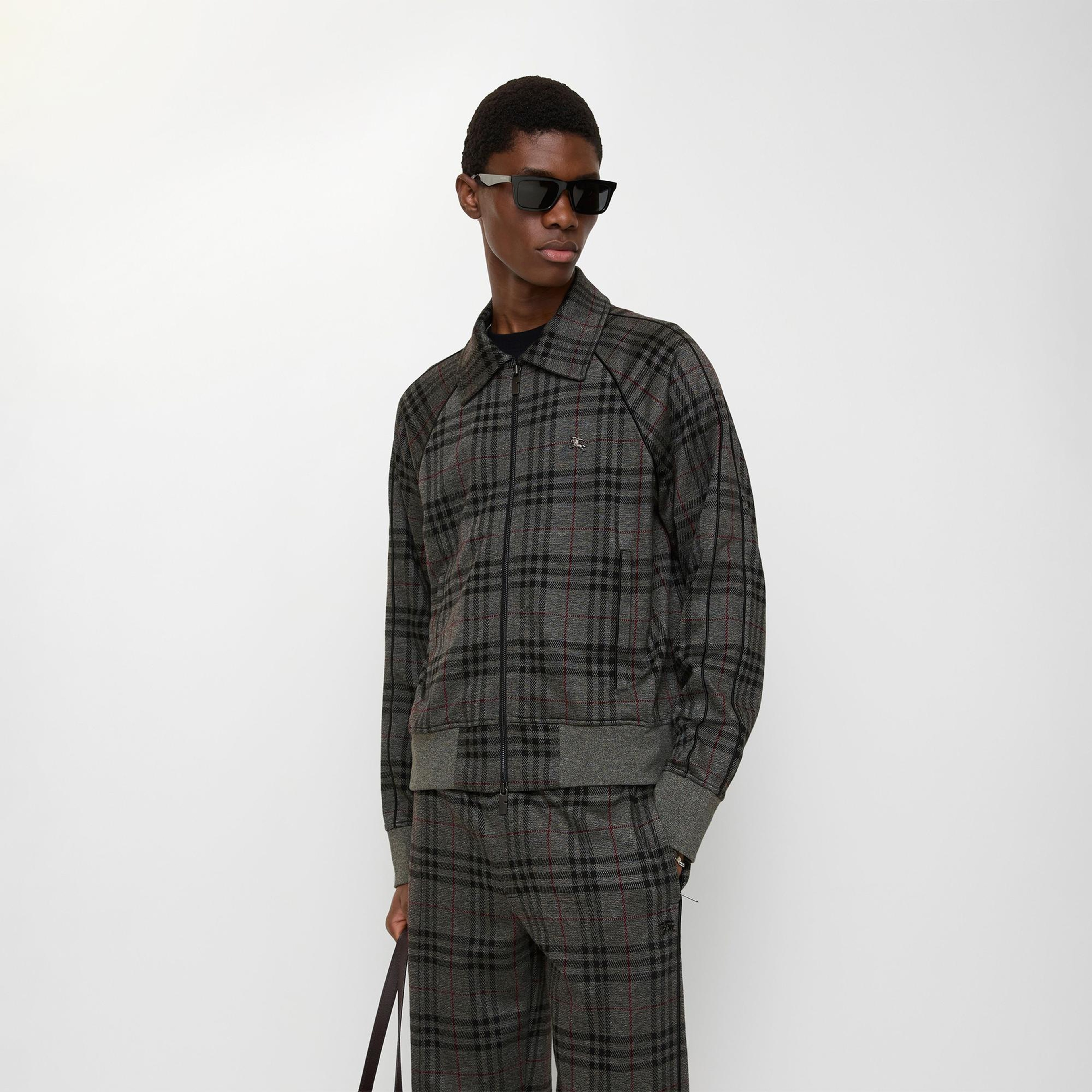 Burberry Check Track Erkek Siyah Polo