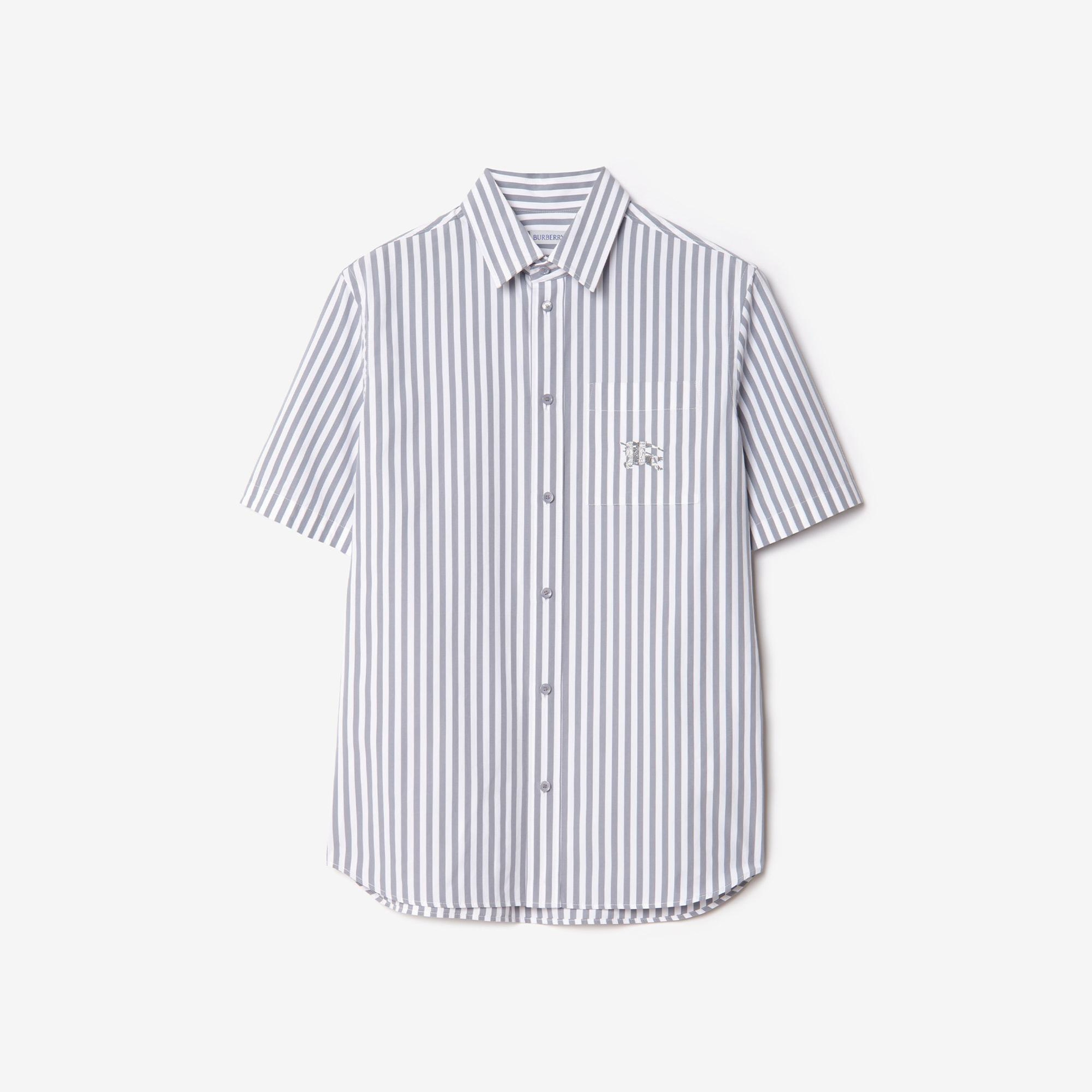 Burberry Striped Cotton Poplin Erkek Beyaz Gömlek