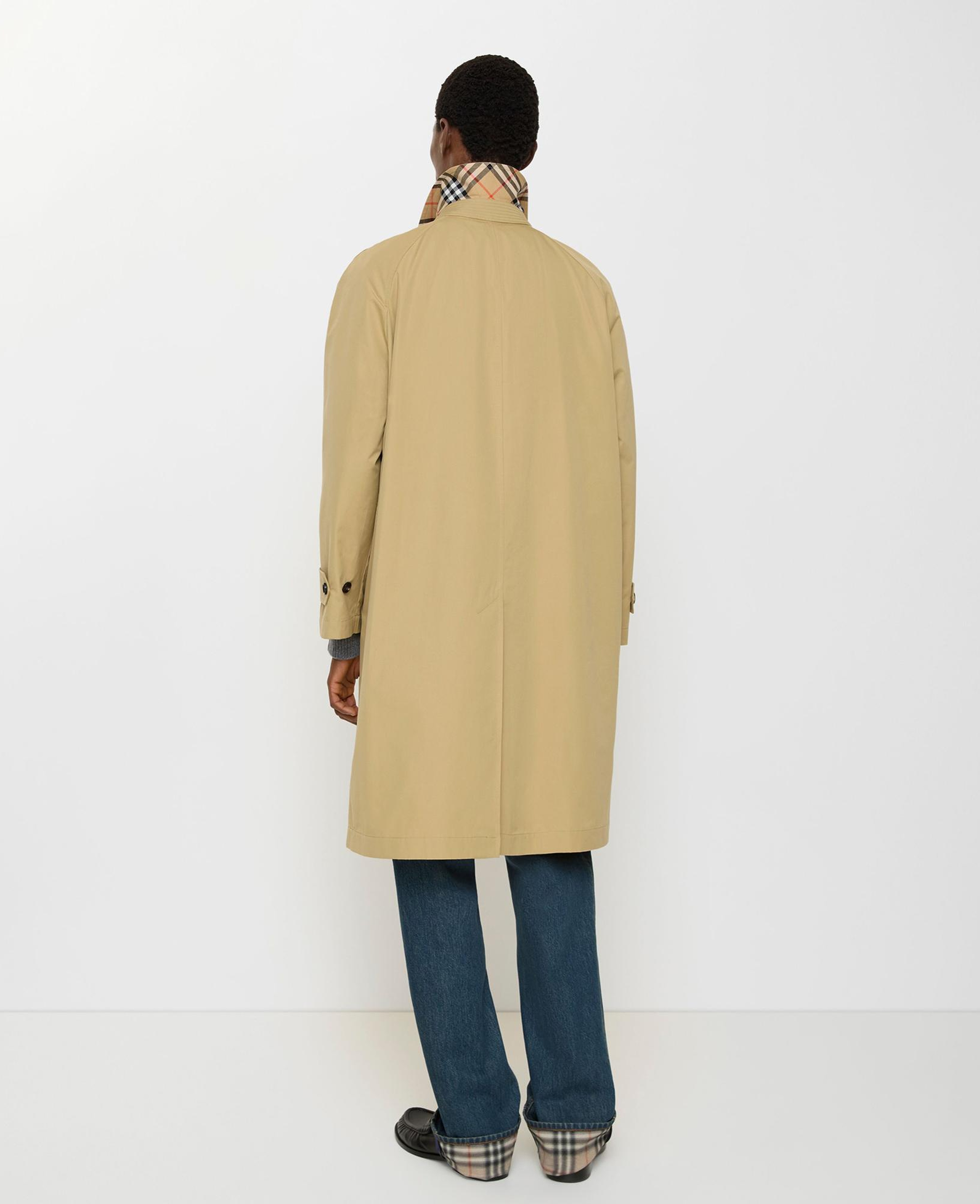 Burberry Long Cotton Car Erkek Bej Pardesü