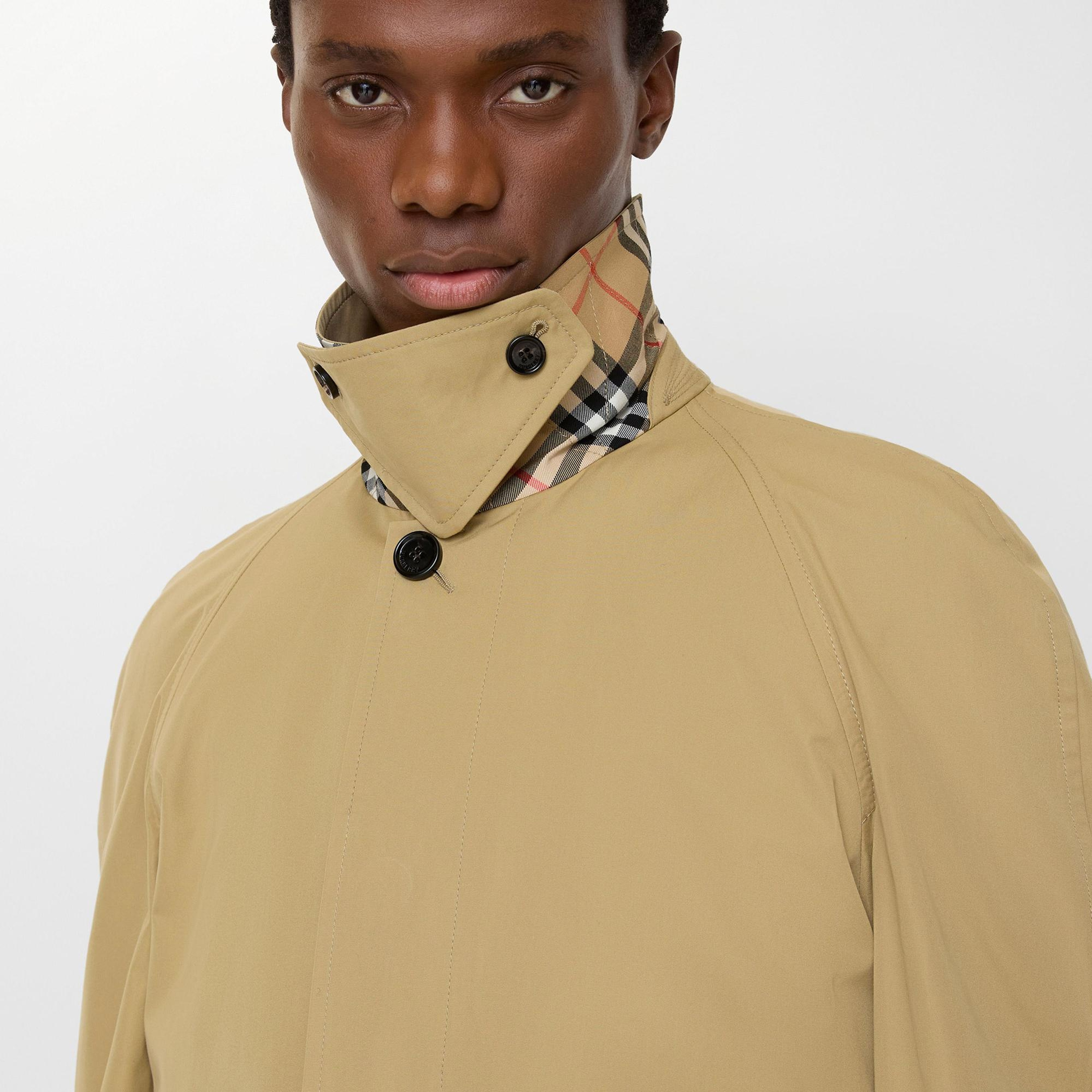 Burberry Long Cotton Car Erkek Bej Pardesü