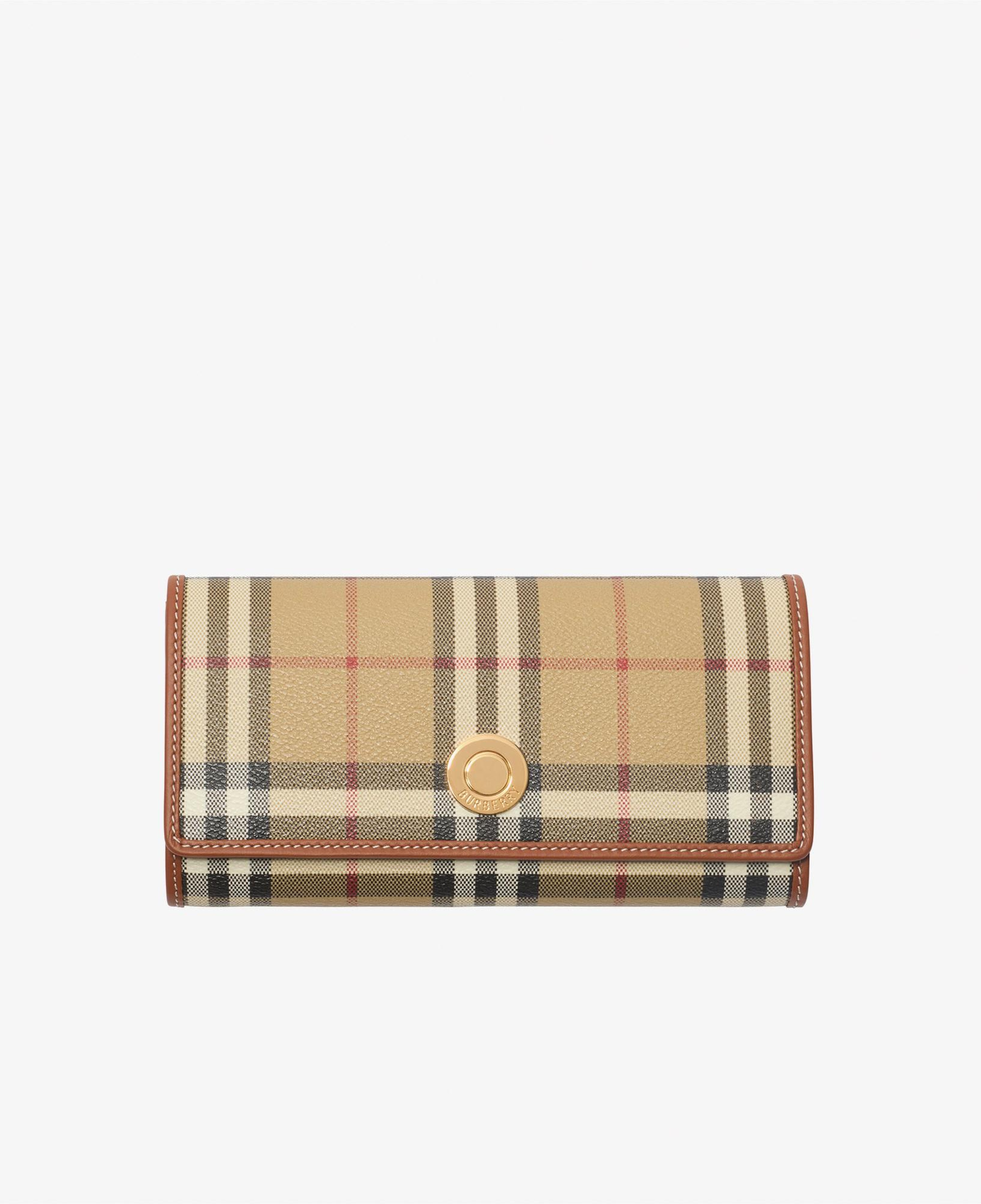 Burberry Check Continental Kadın Bej Cüzdan