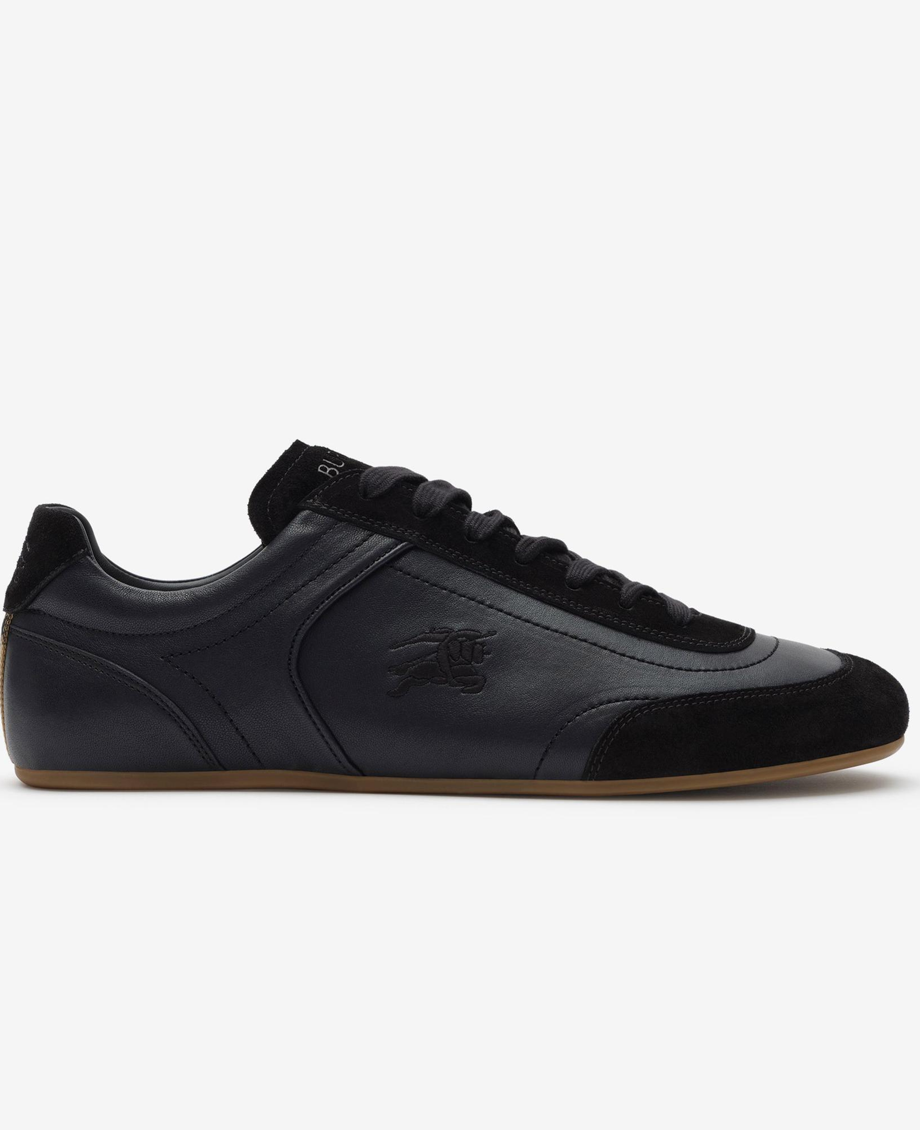 Burberry Leather Knight Runner Erkek Siyah Sneaker
