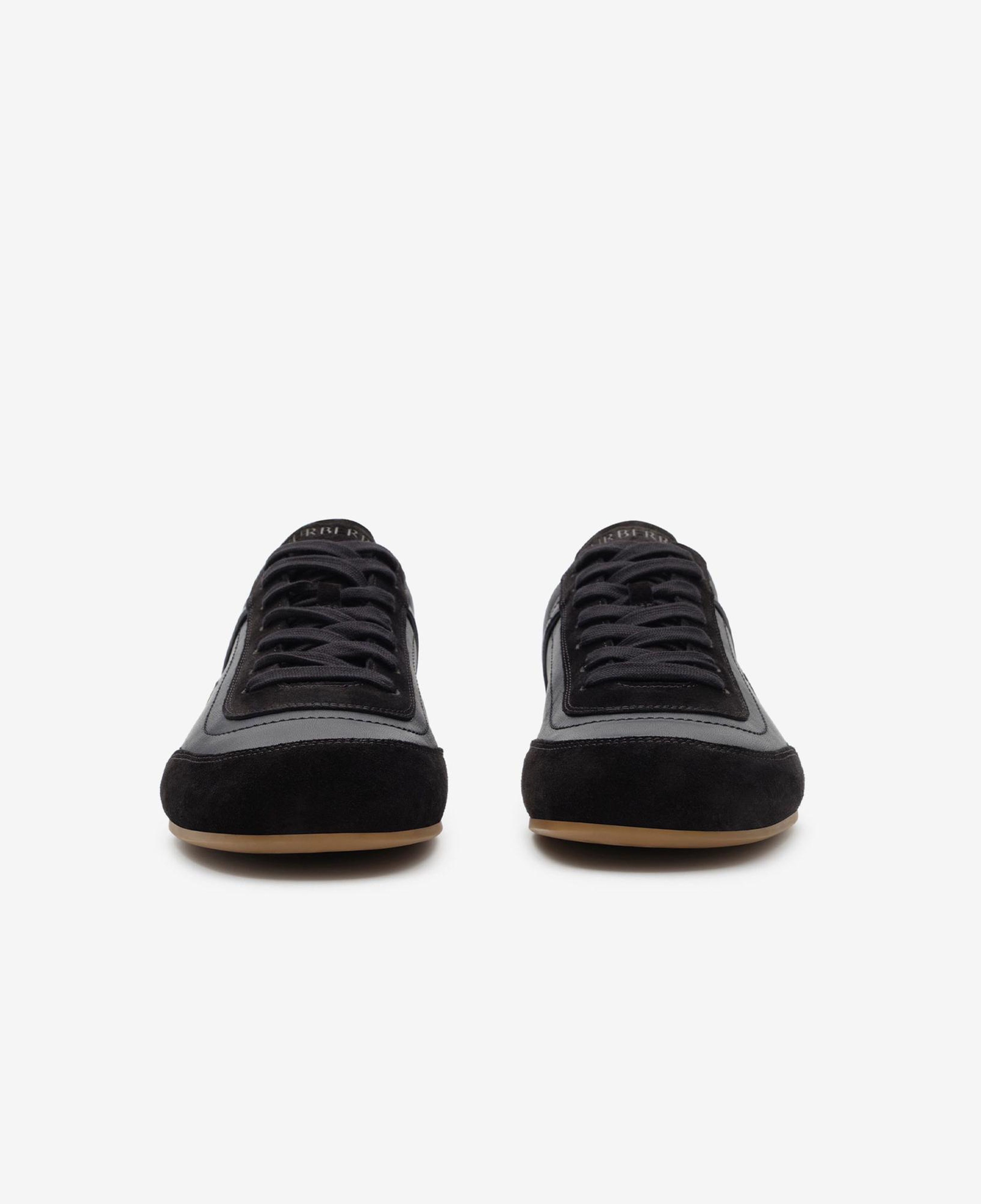 Burberry Leather Knight Runner Erkek Siyah Sneaker