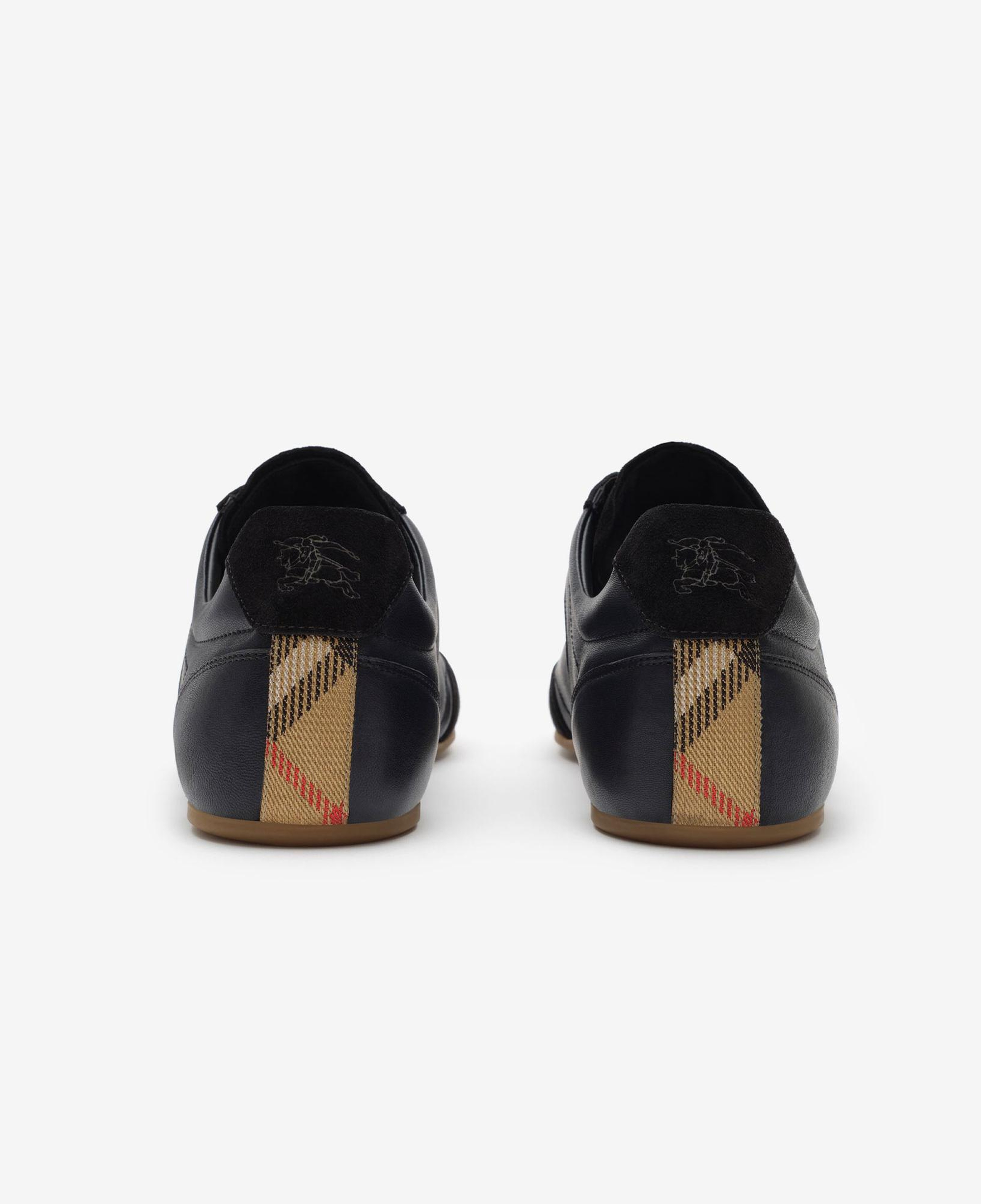 Burberry Leather Knight Runner Erkek Siyah Sneaker