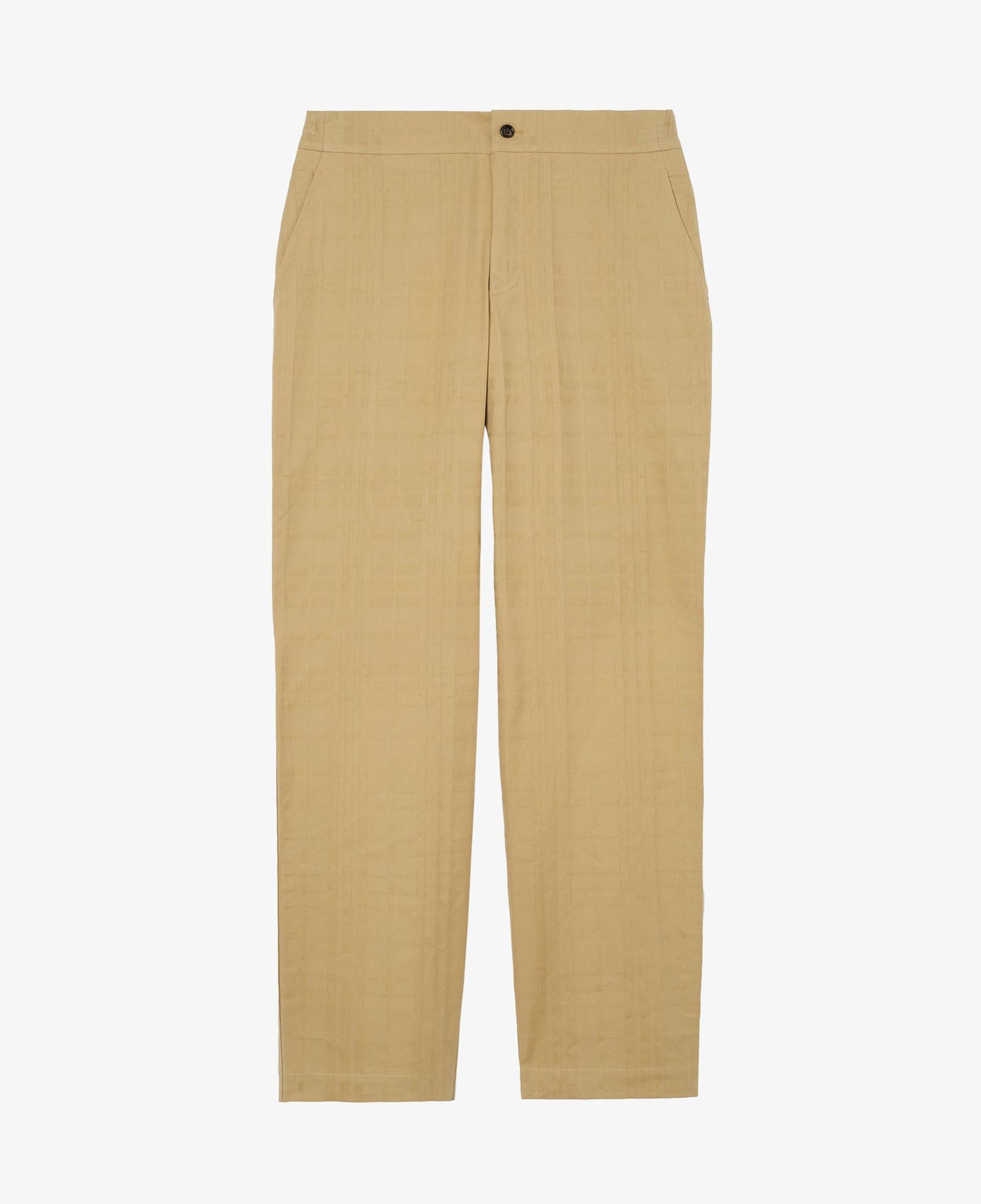 Burberry Textured Check Cotton Erkek Kahverengi Pantolon