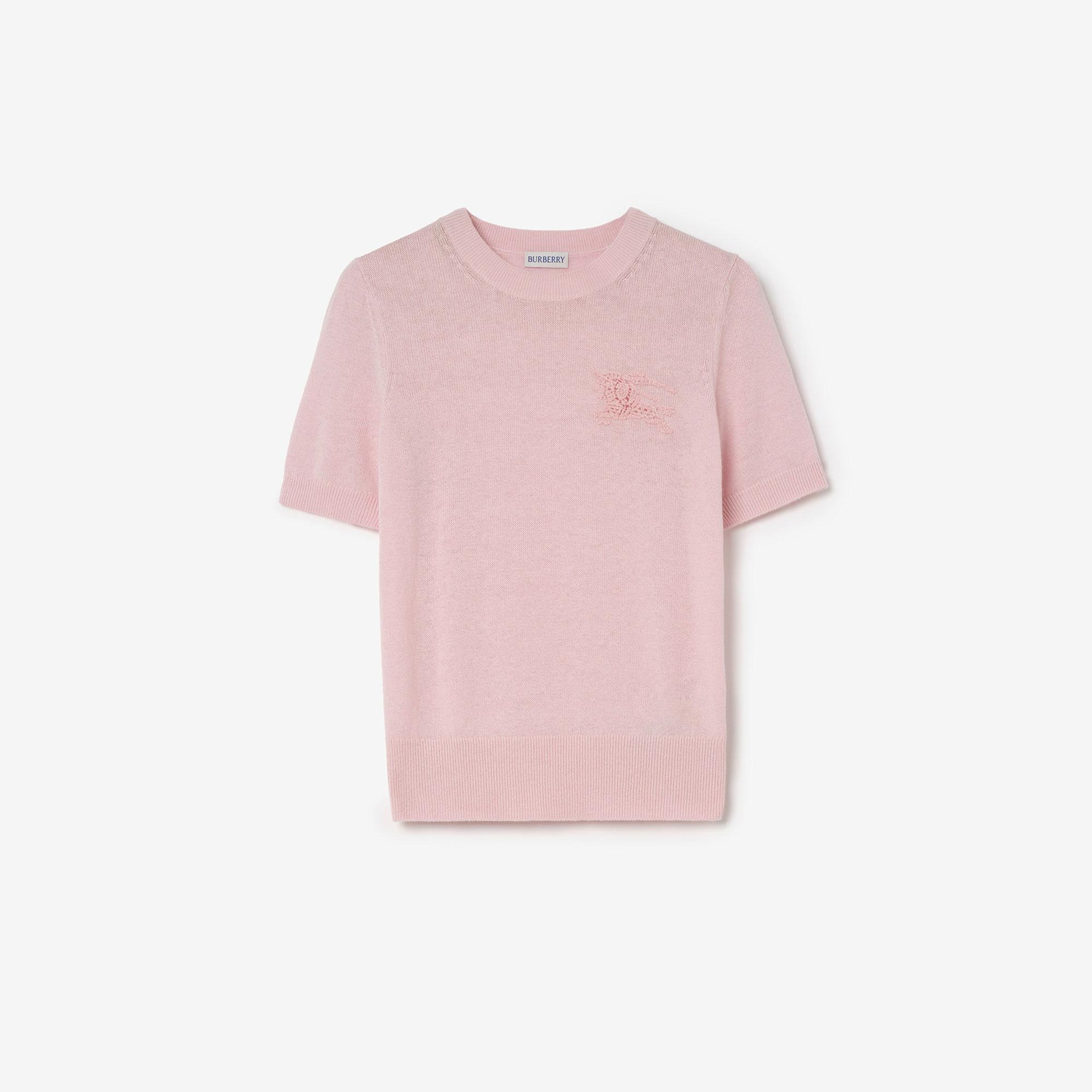 Burberry Ekd Wool Cotton Kadın Pembe Trıko