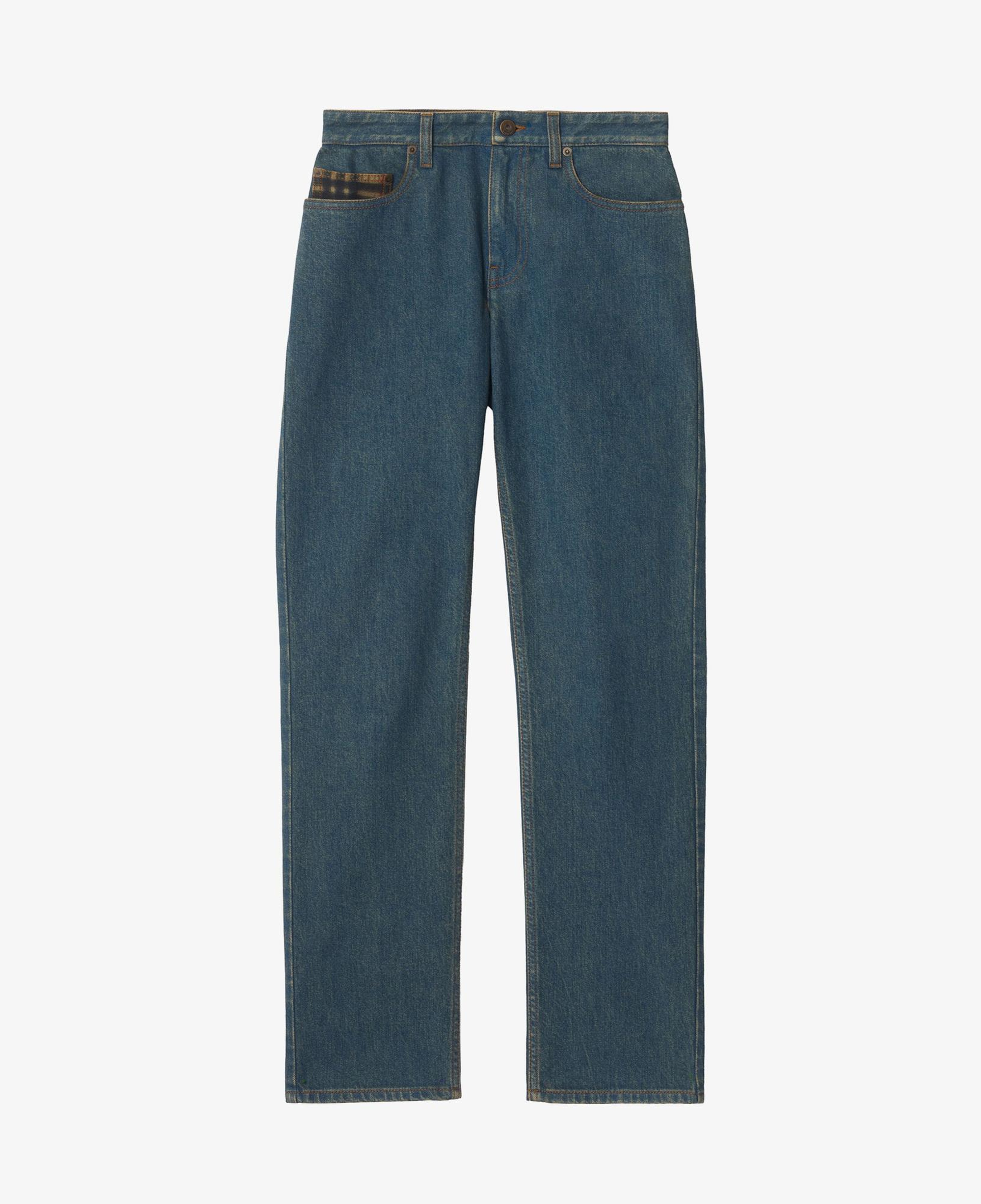Burberry Mid-Rise Straight Kadın Lacivert Jean