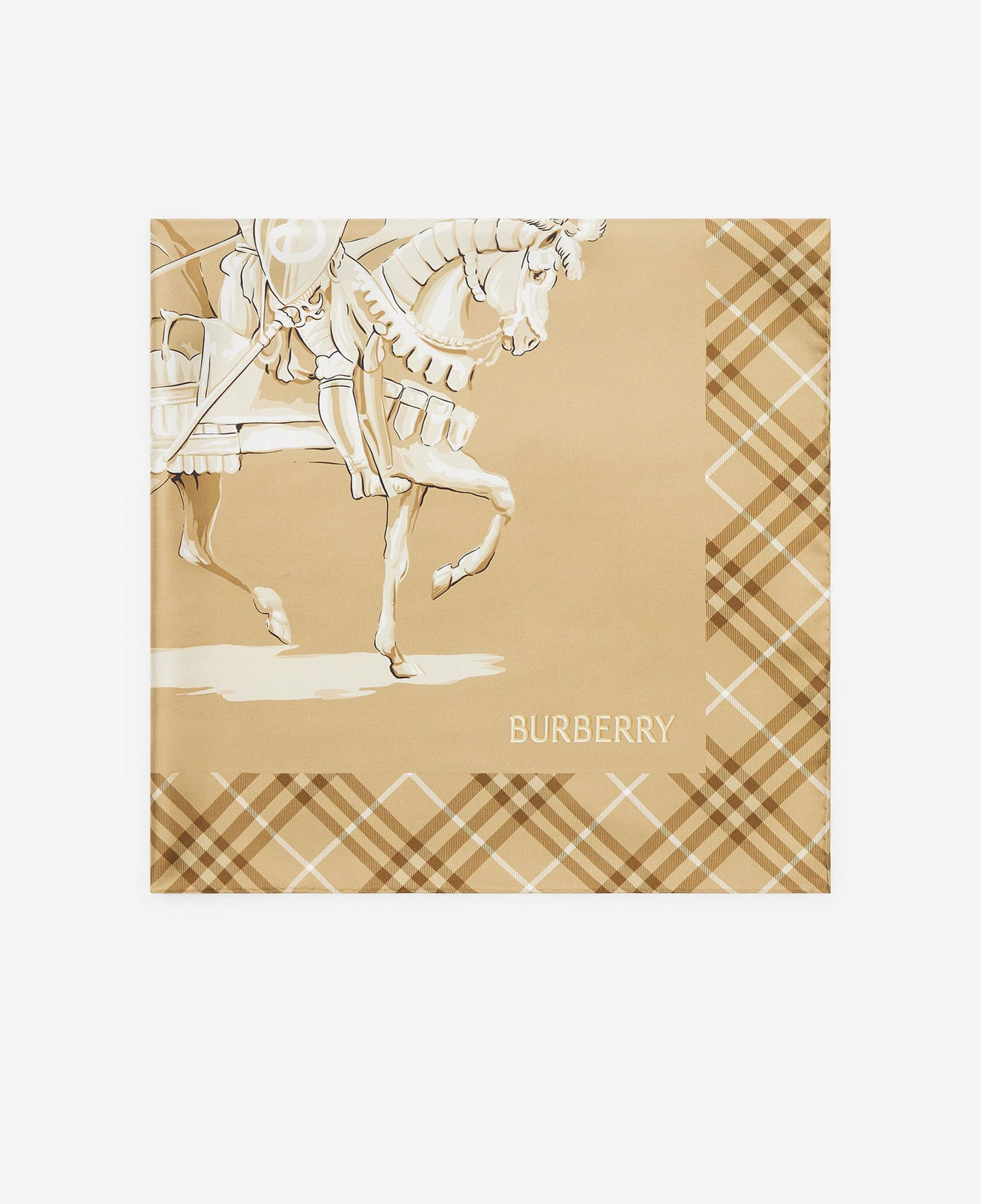 Burberry Archive Knight Silk Kadın Bej Eşarp
