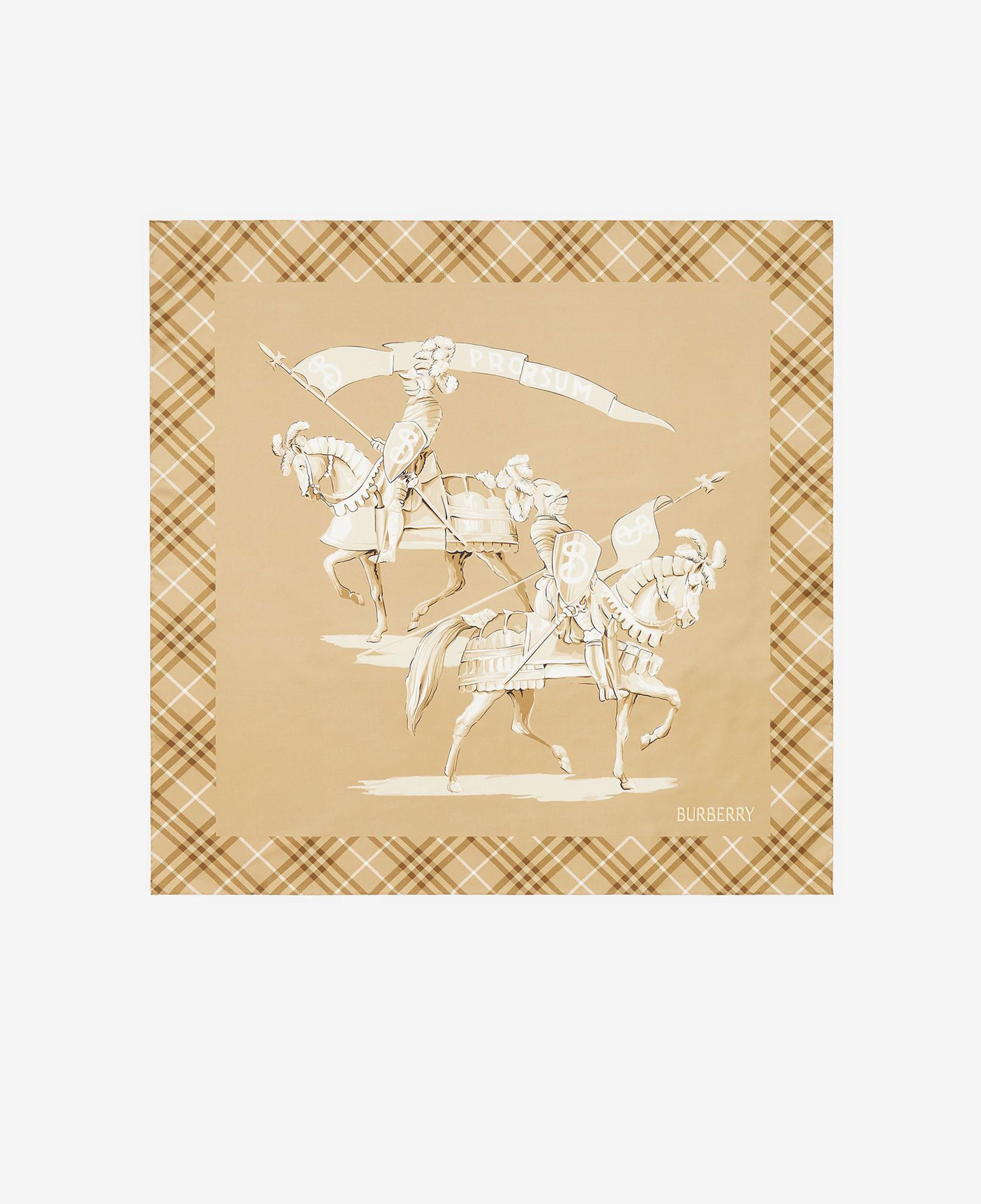 Burberry Archive Knight Silk Kadın Bej Eşarp