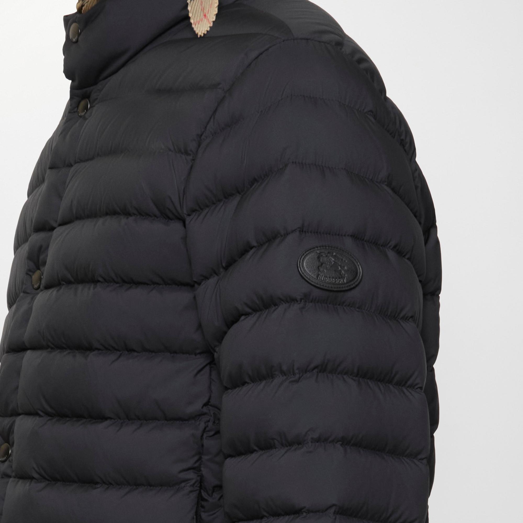 Burberry Nylon Puffer Erkek Siyah Mont