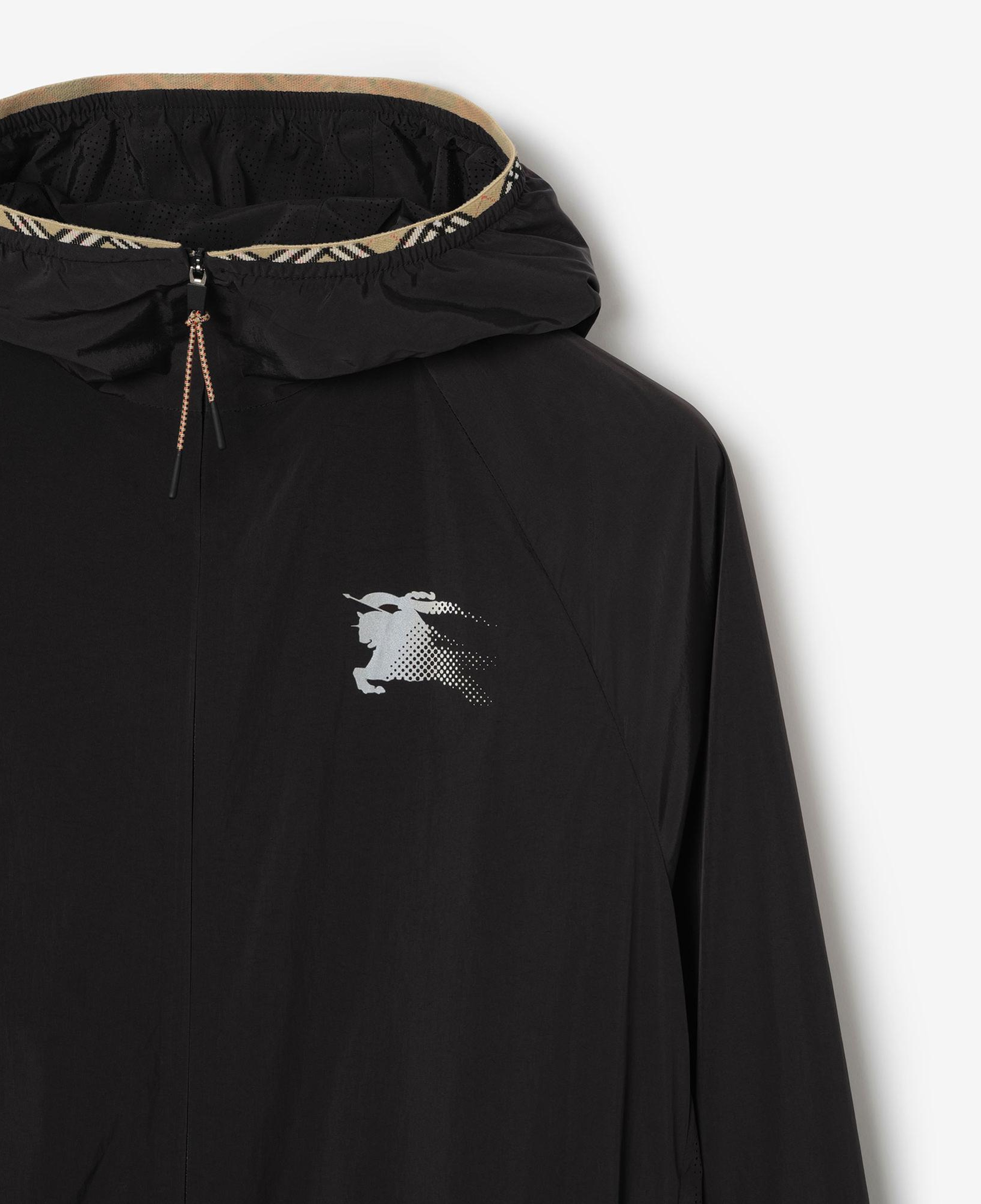 Burberry Nylon Hooded Erkek Siyah Mont