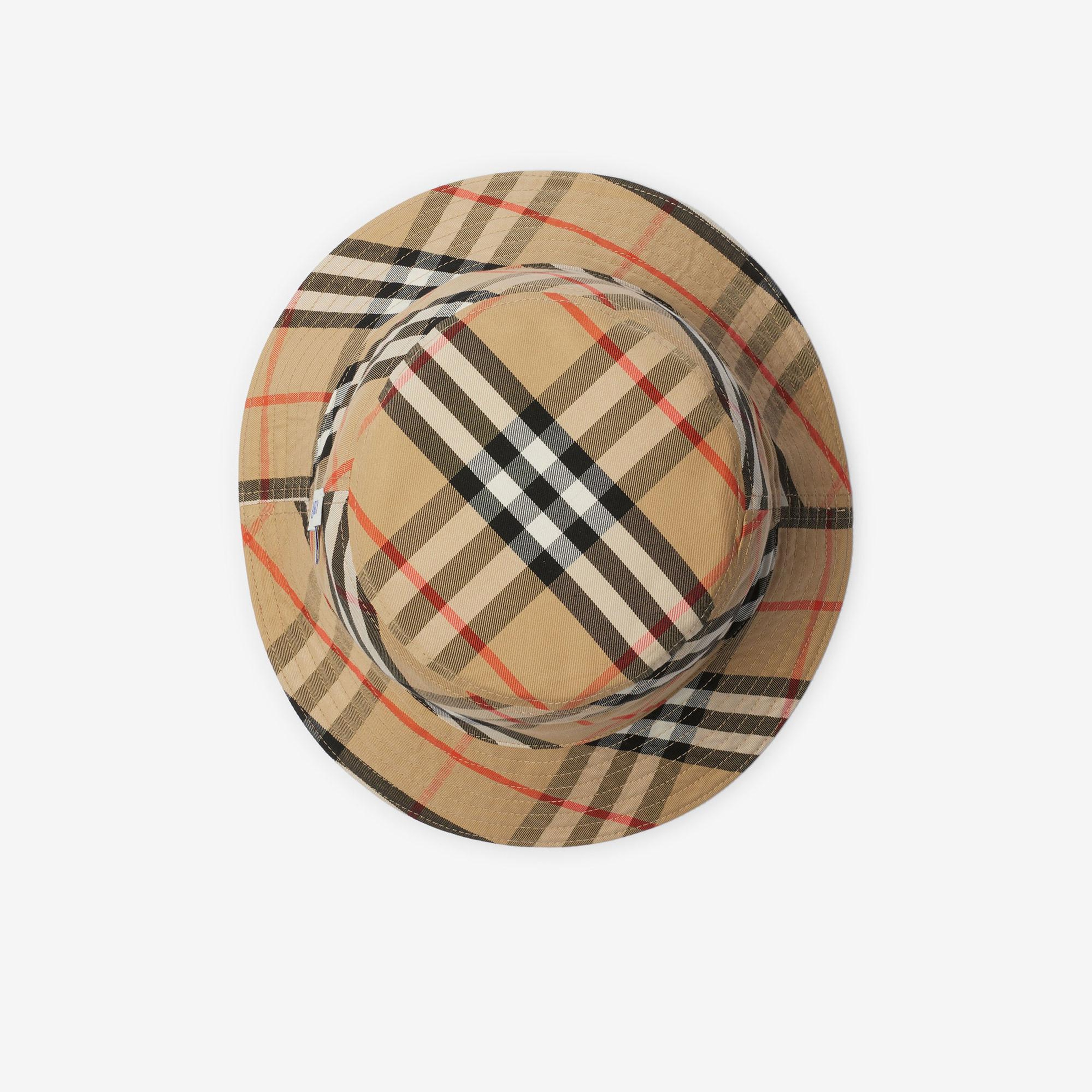Burberry Reversible Gabardine Bucket Erkek Krem Şapka