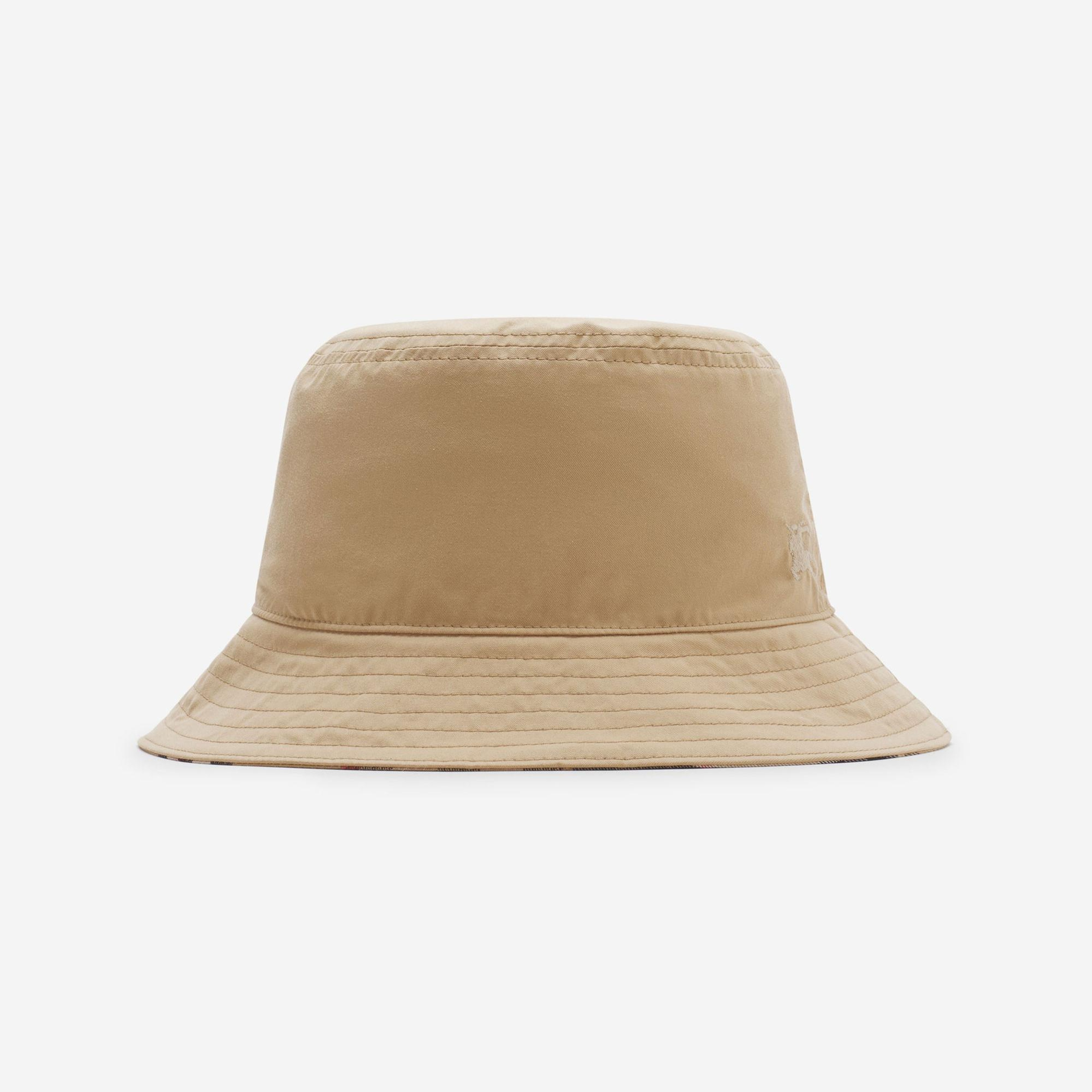 Burberry Reversible Gabardine Bucket Erkek Krem Şapka