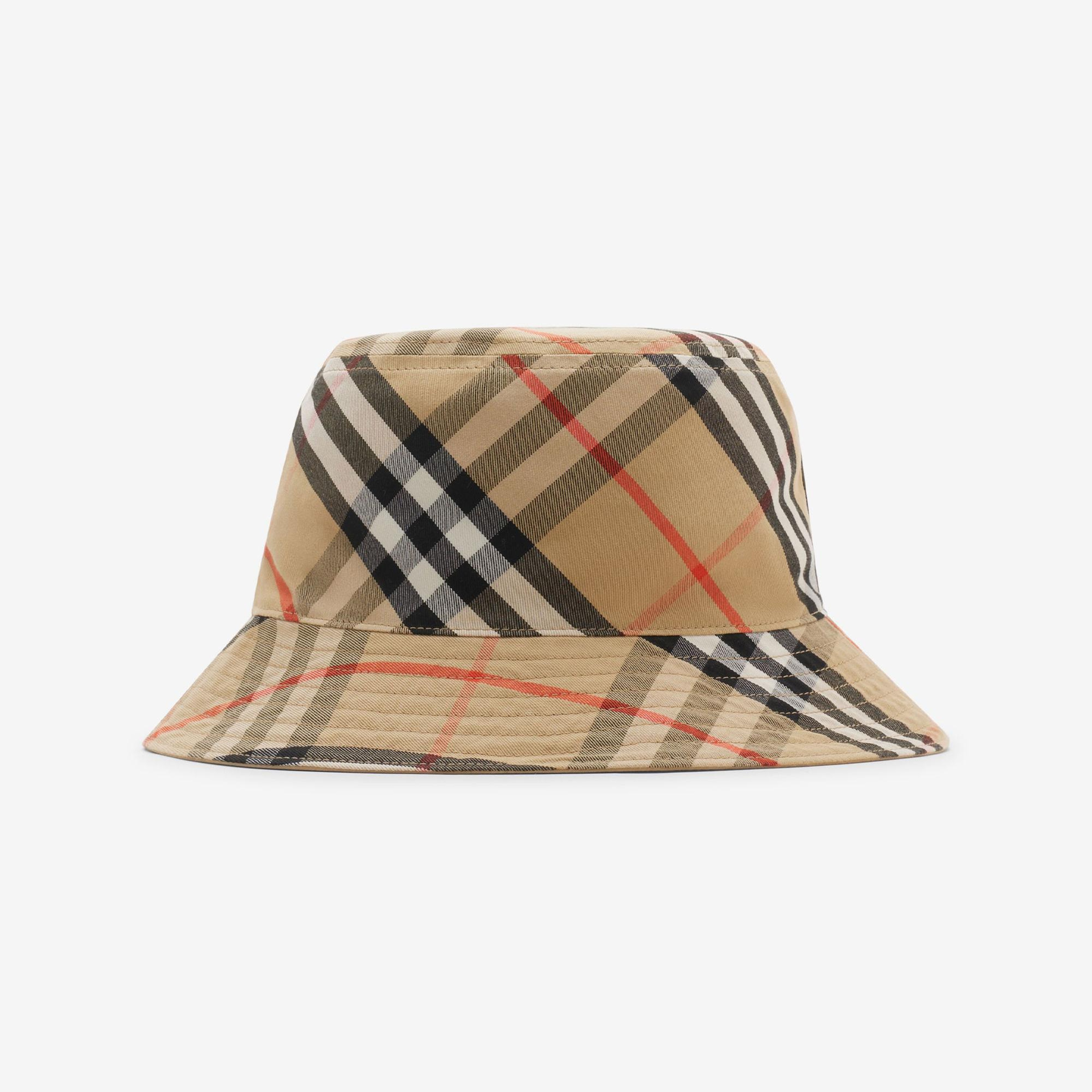 Burberry Reversible Gabardine Bucket Erkek Krem Şapka