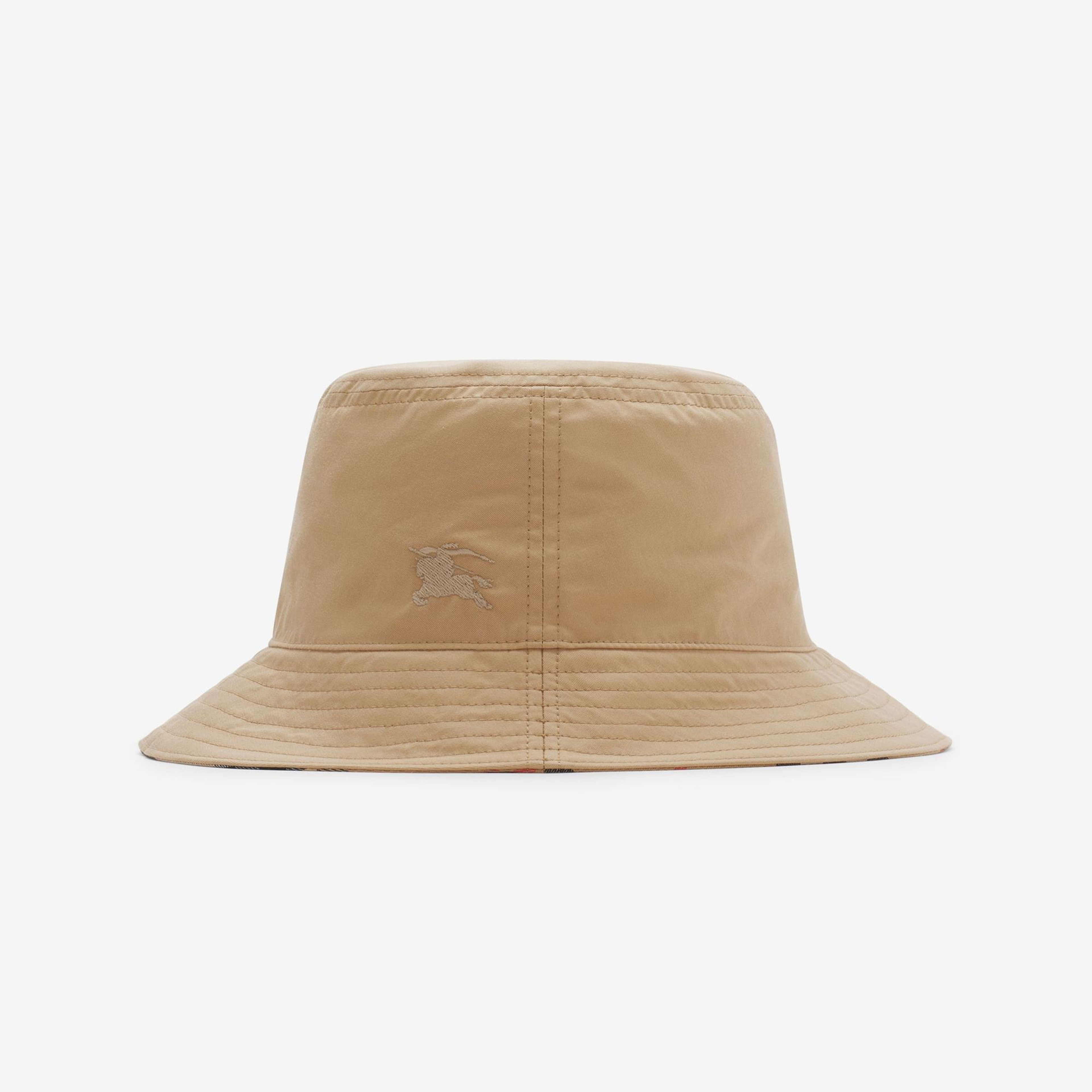 Burberry Reversible Gabardine Bucket Erkek Krem Şapka