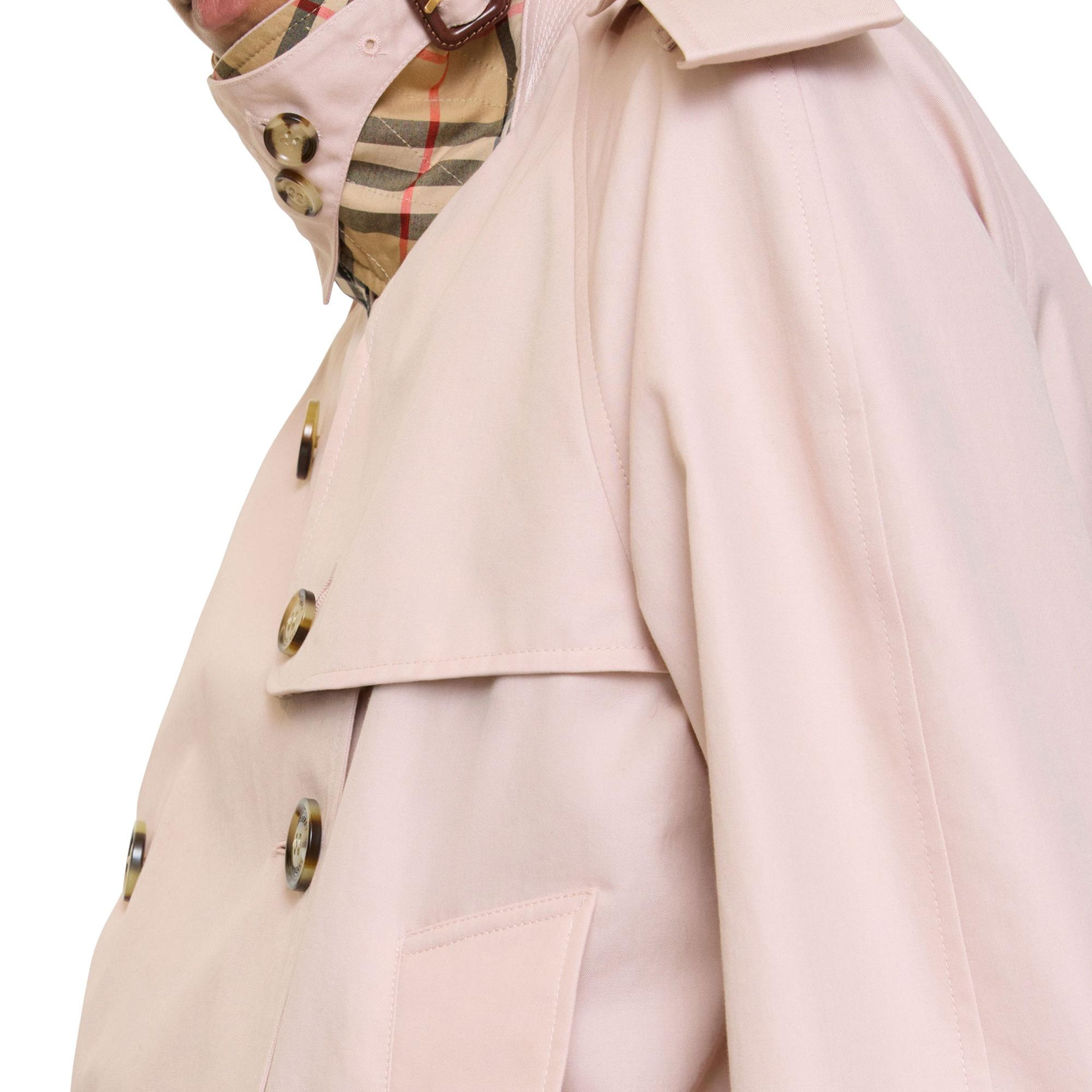 Burberry Cropped Tropical Gabardine Mayfair Kadın Pembe Pardesü