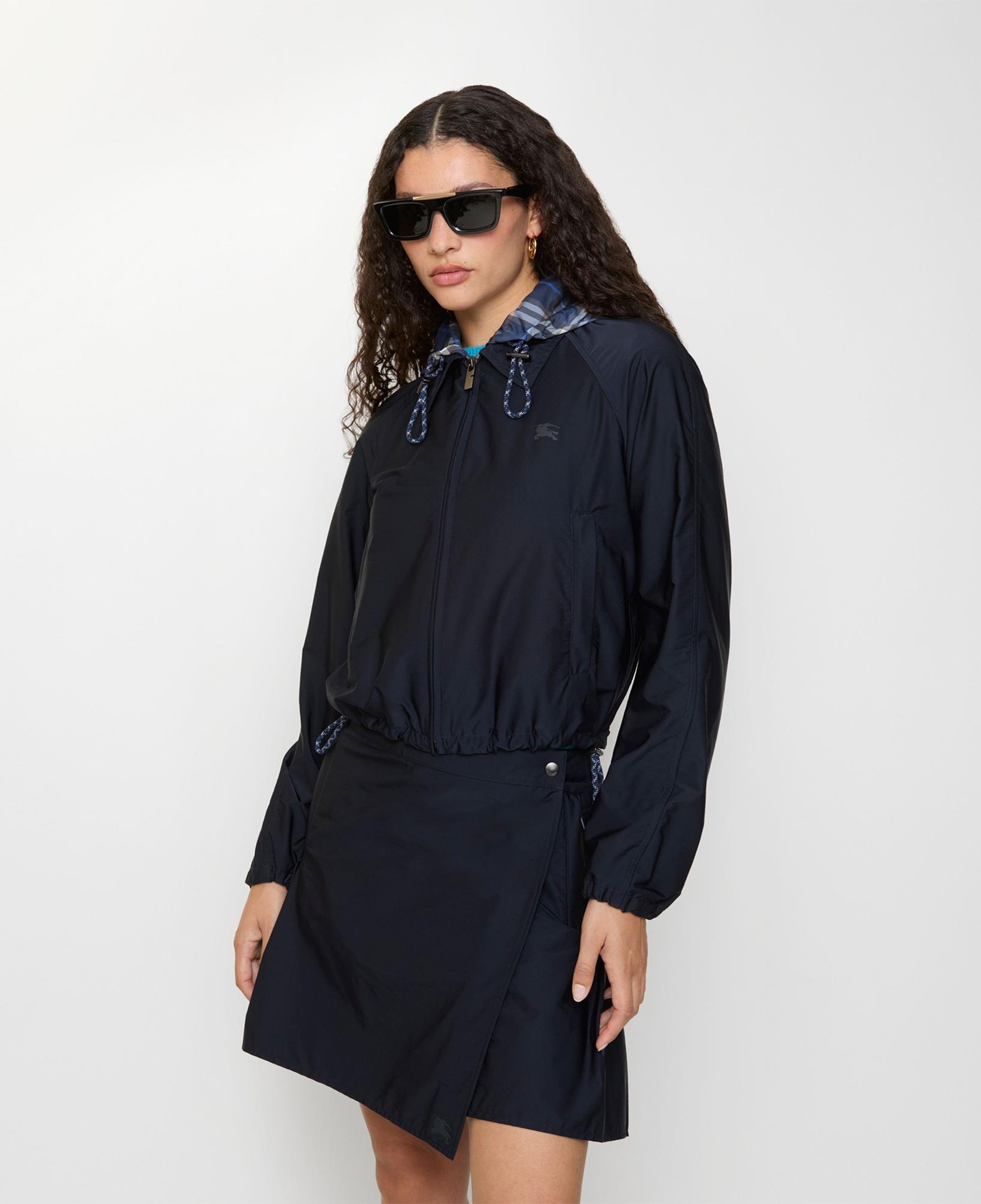 Burberry Cropped Newcott Hooded Kadın Lacivert Mont