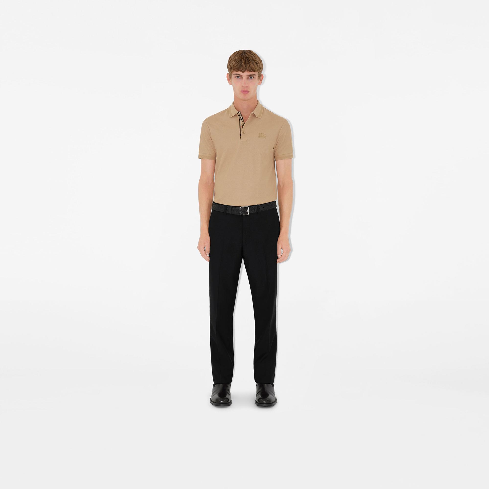 Burberry Cotton Erkek Bej Polo