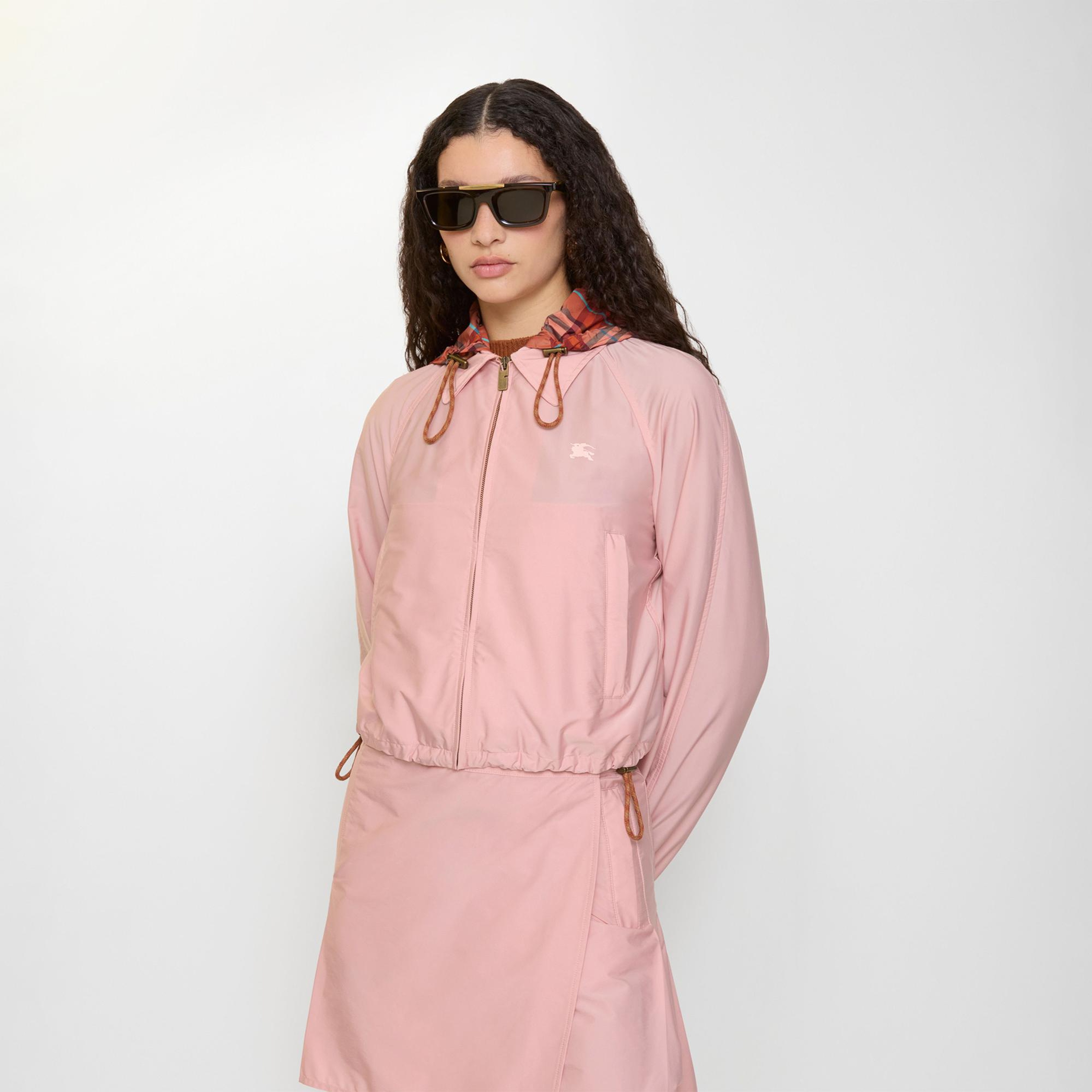Burberry Cropped Newcott Hooded Kadın Pembe Mont