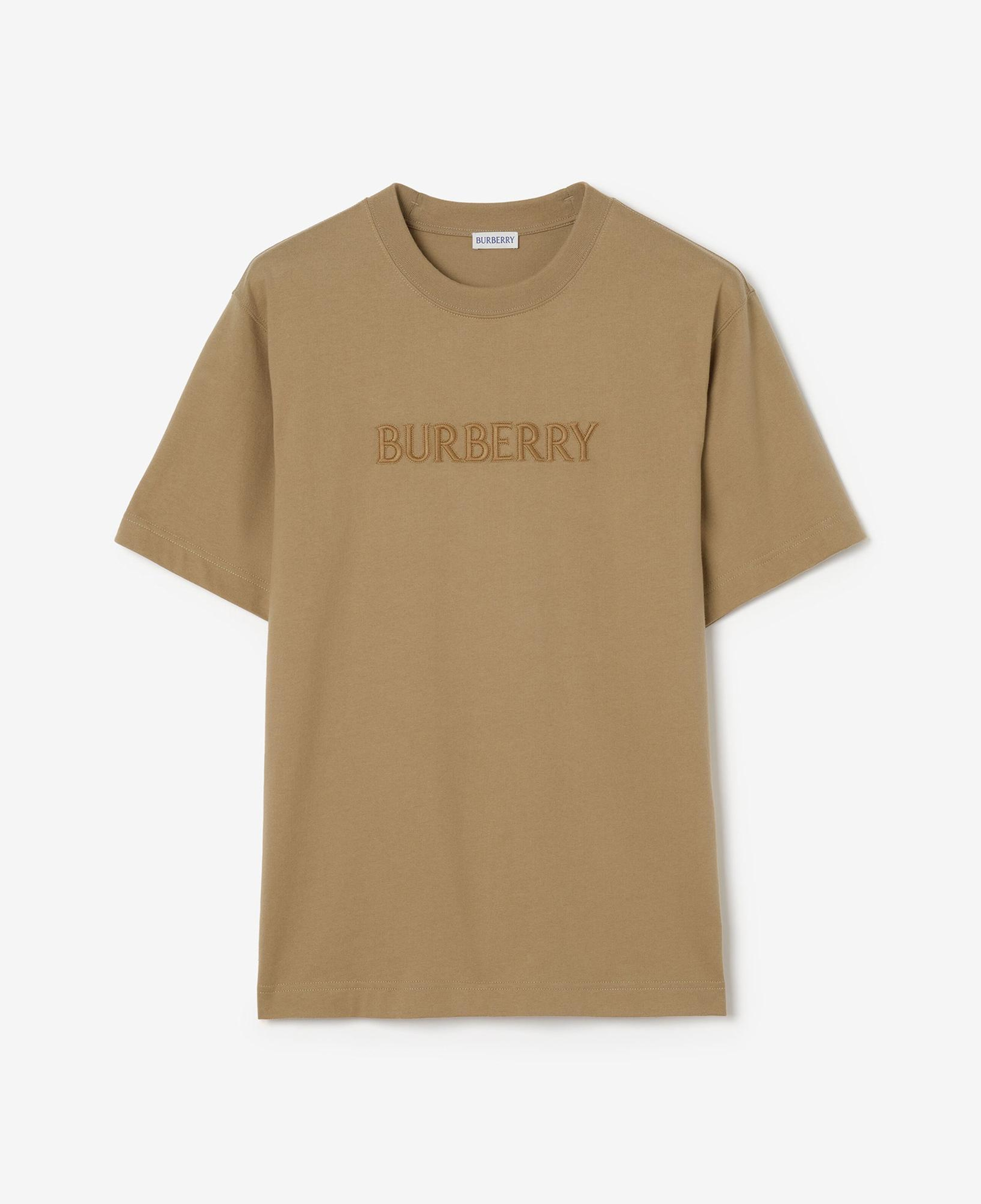 Burberry Logo Cotton Erkek Bej T-Shirt