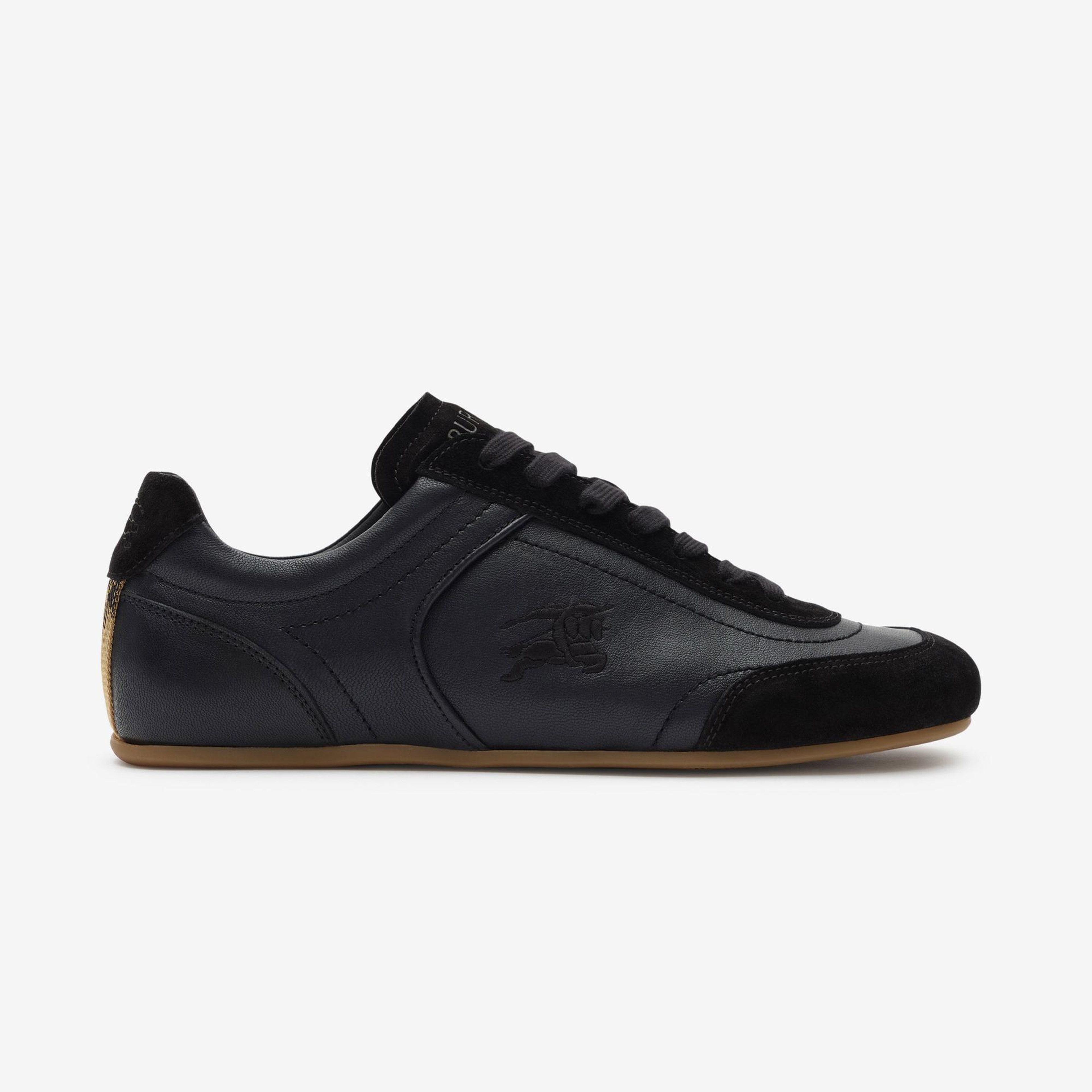 Burberry Leather Knight Runner Kadın Siyah Sneaker