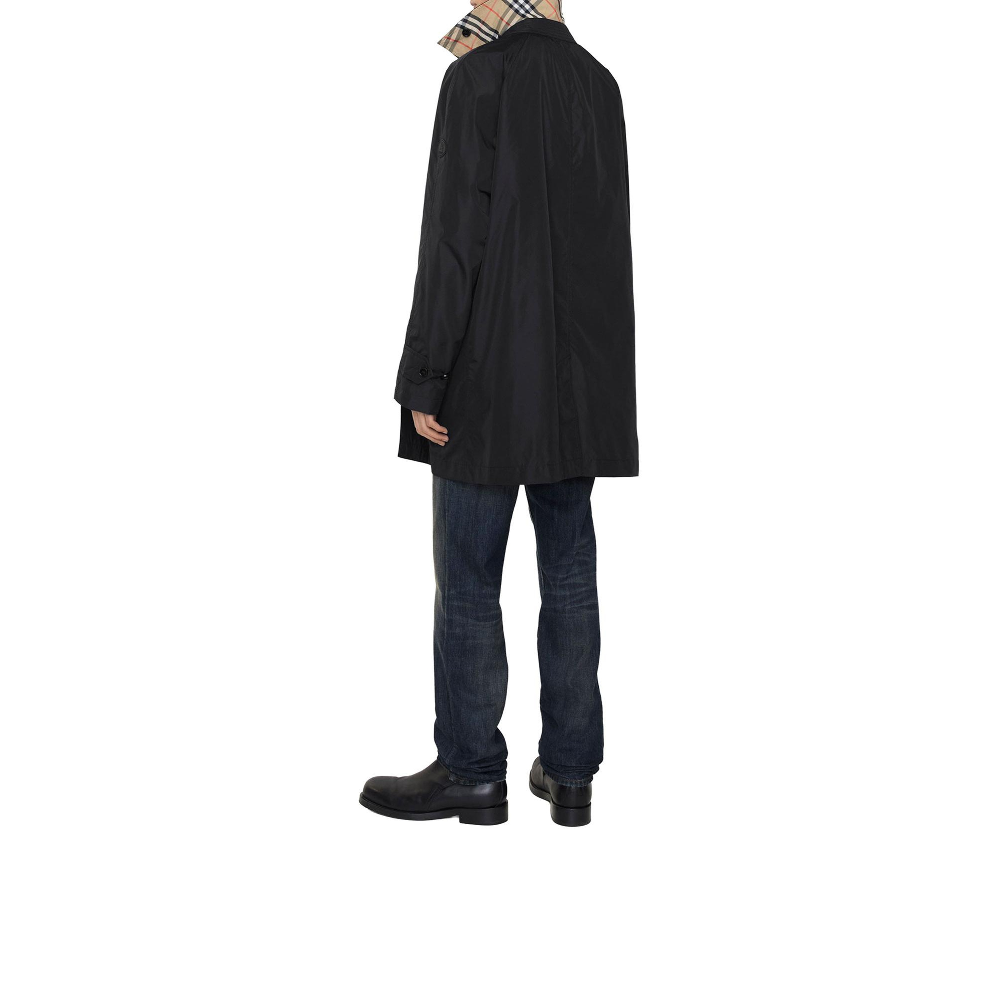 Burberry Nylon Ridgewood Car Erkek Siyah Pardesü