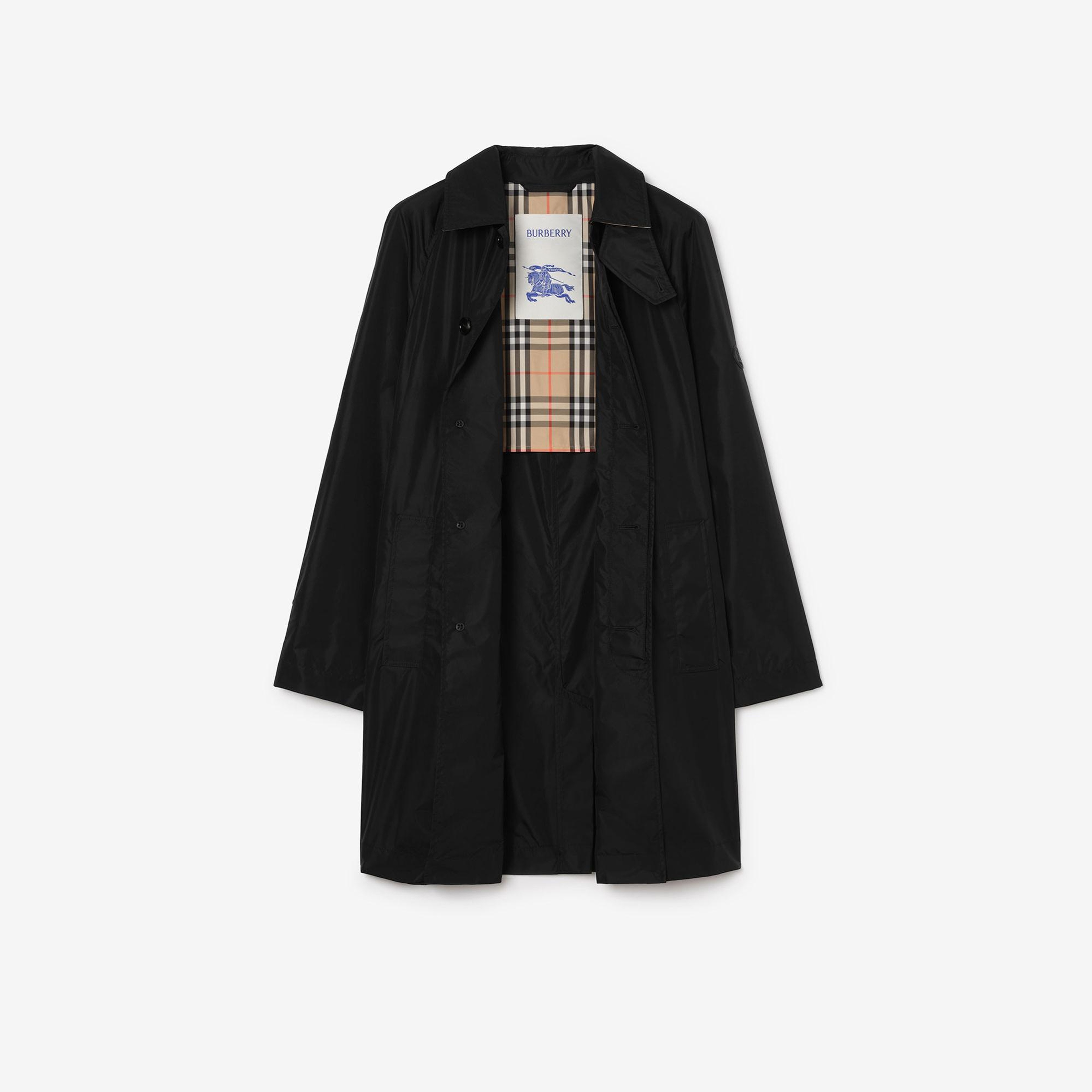 Burberry Nylon Ridgewood Car Erkek Siyah Pardesü