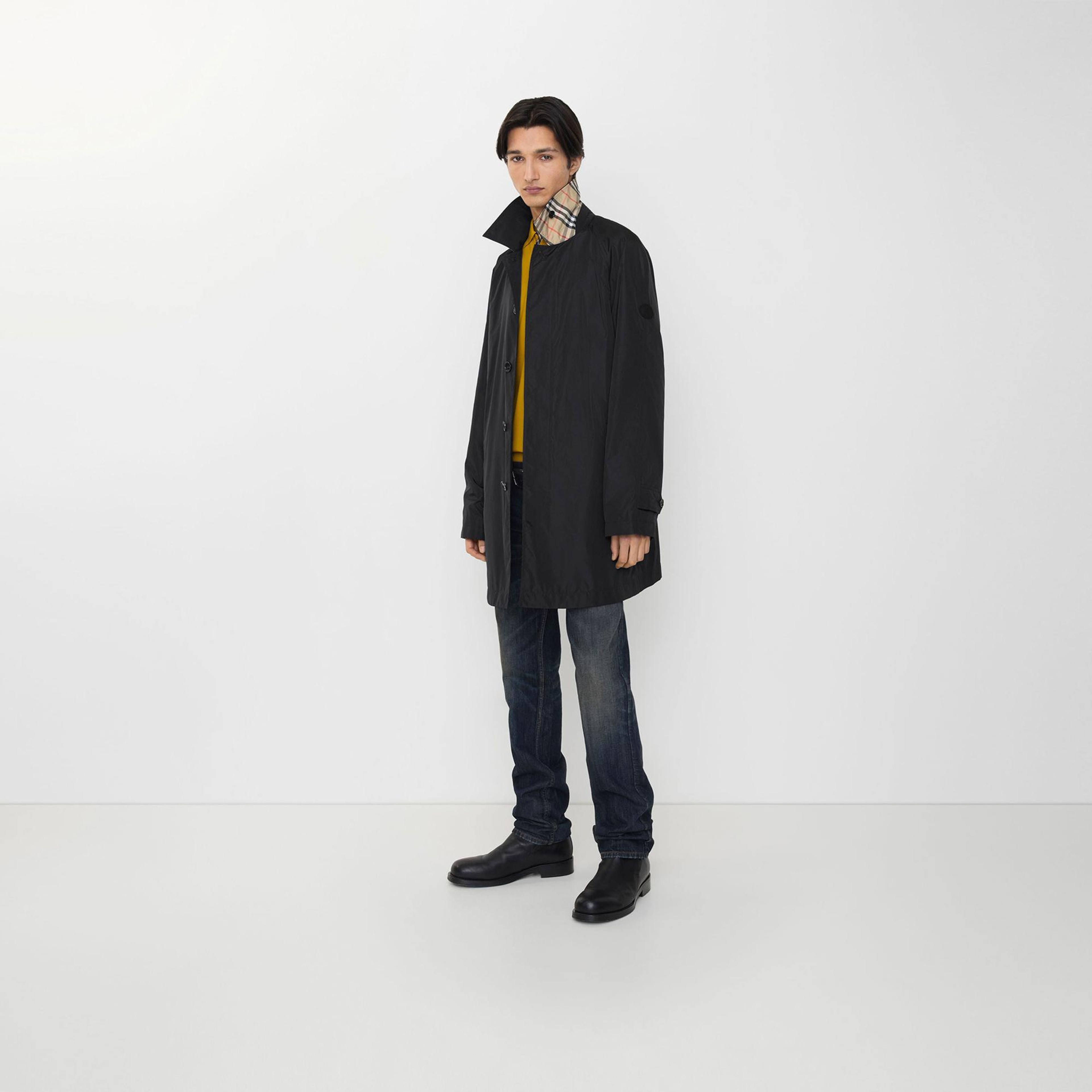 Burberry Nylon Ridgewood Car Erkek Siyah Pardesü