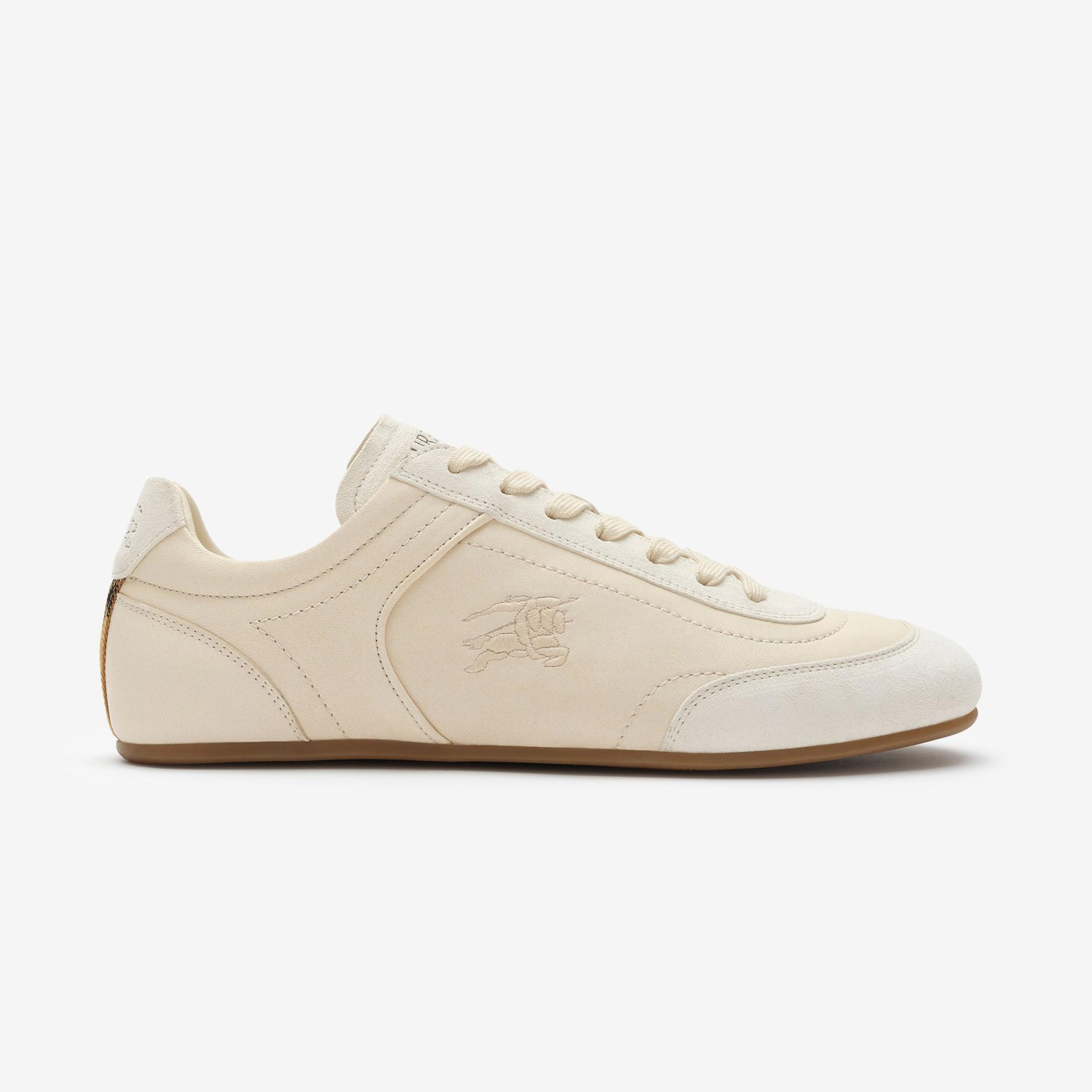 Burberry Leather Knight Runner Kadın Bej Sneaker