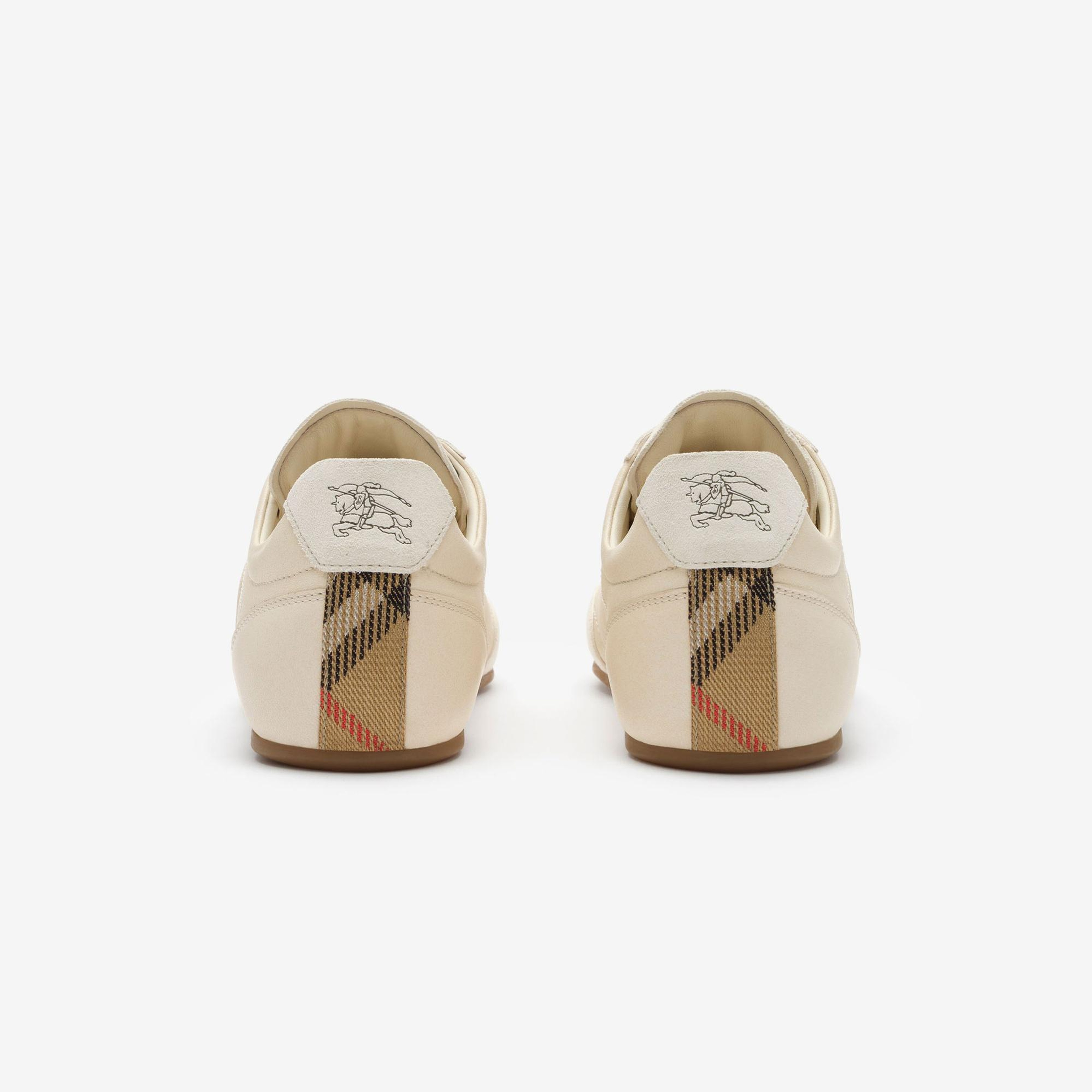 Burberry Leather Knight Runner Kadın Bej Sneaker