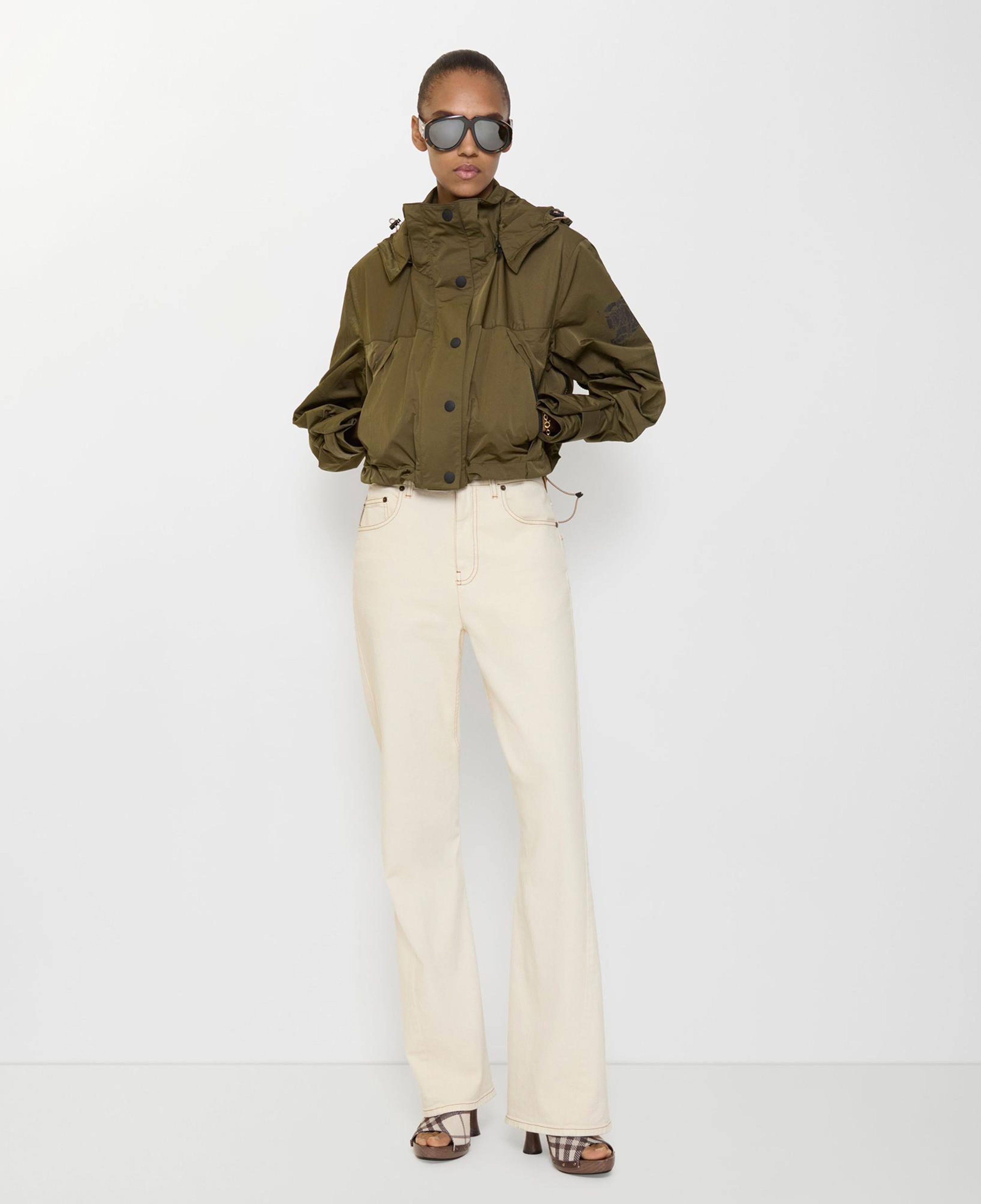 Burberry High Rise Bootcut Kadın Beyaz Jean