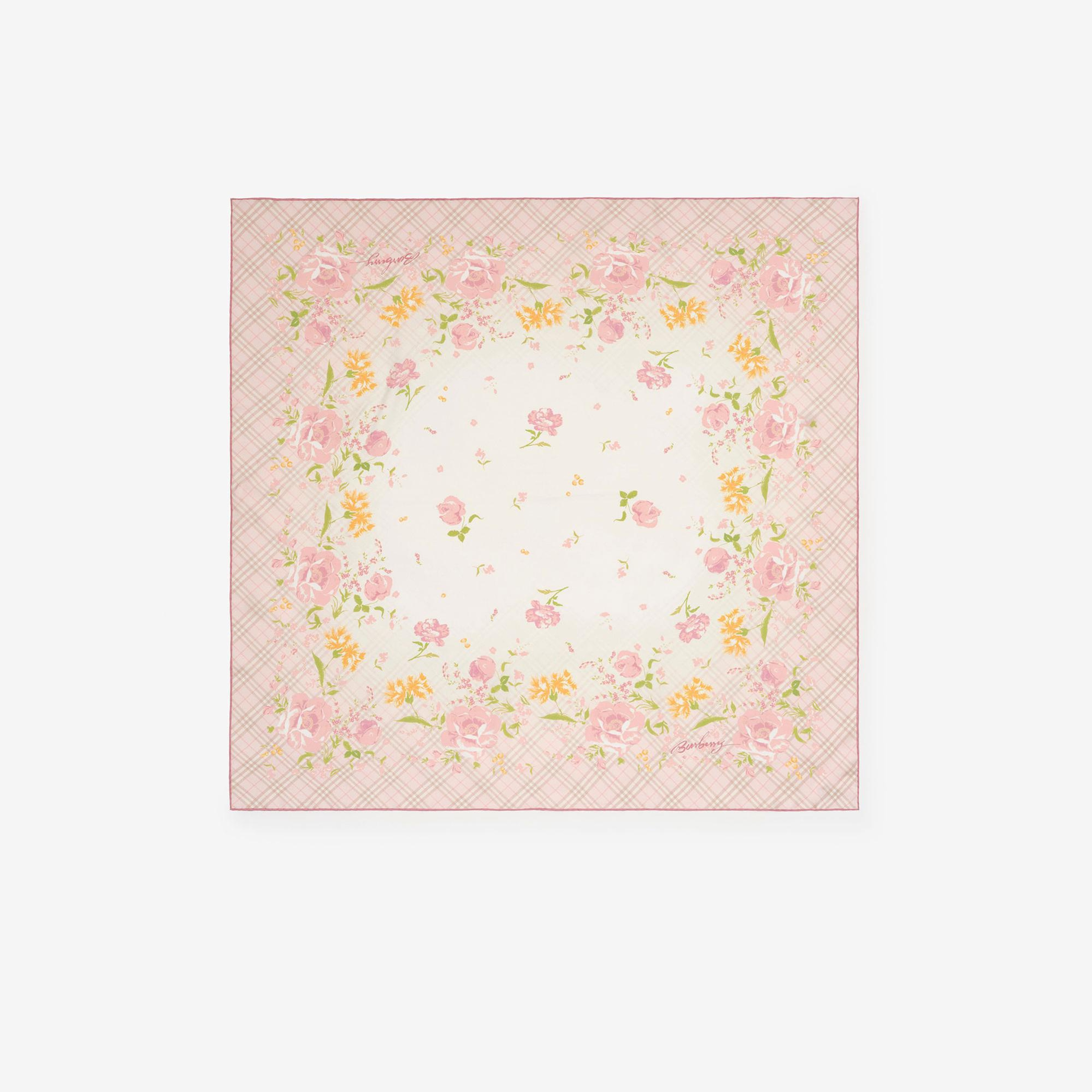 Burberry Garden Party Silk Kadın Pembe Eşarp