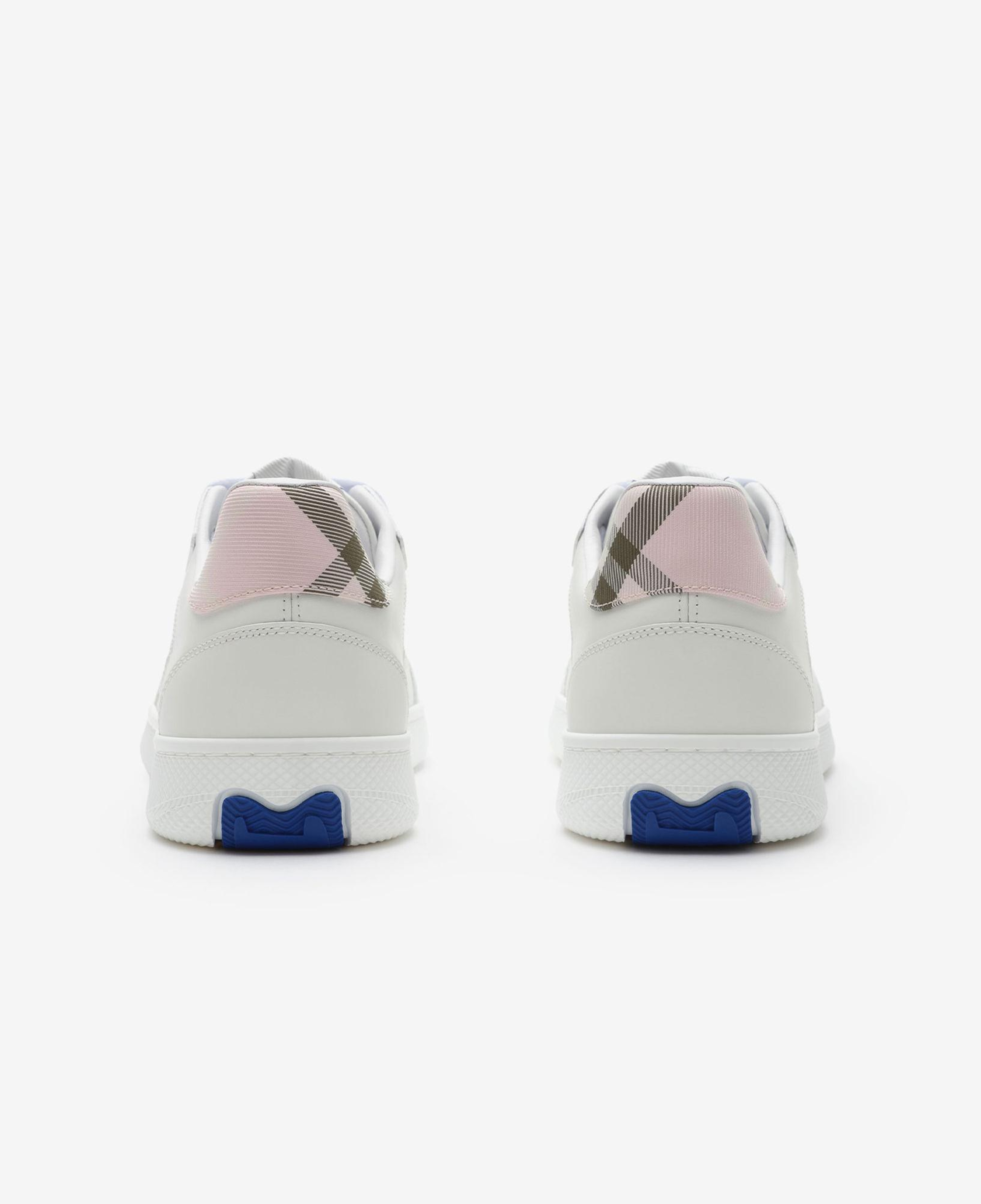 Burberry Leather And Check Terrace Kadın Beyaz Sneaker