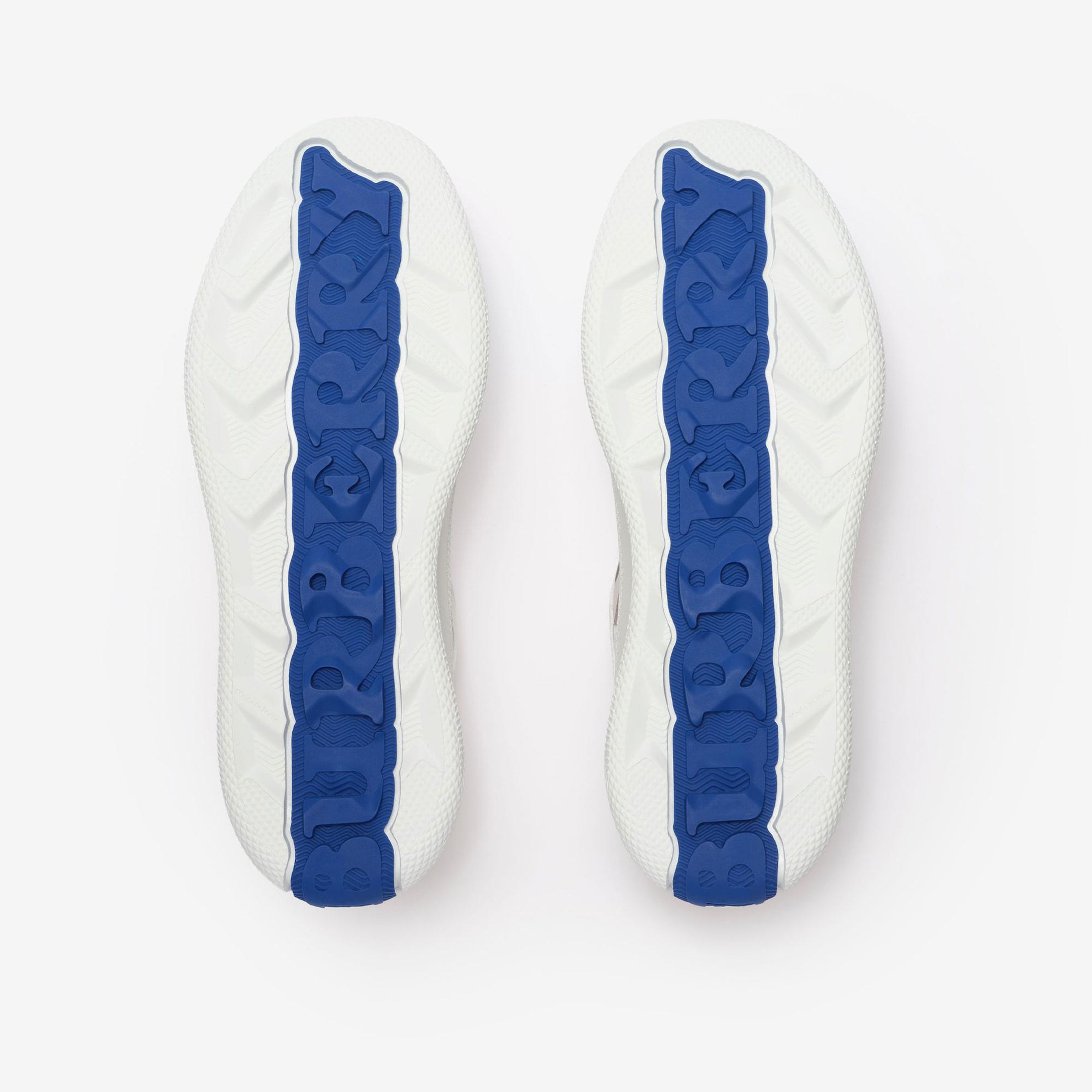 Burberry Leather And Check Terrace Kadın Beyaz Sneaker