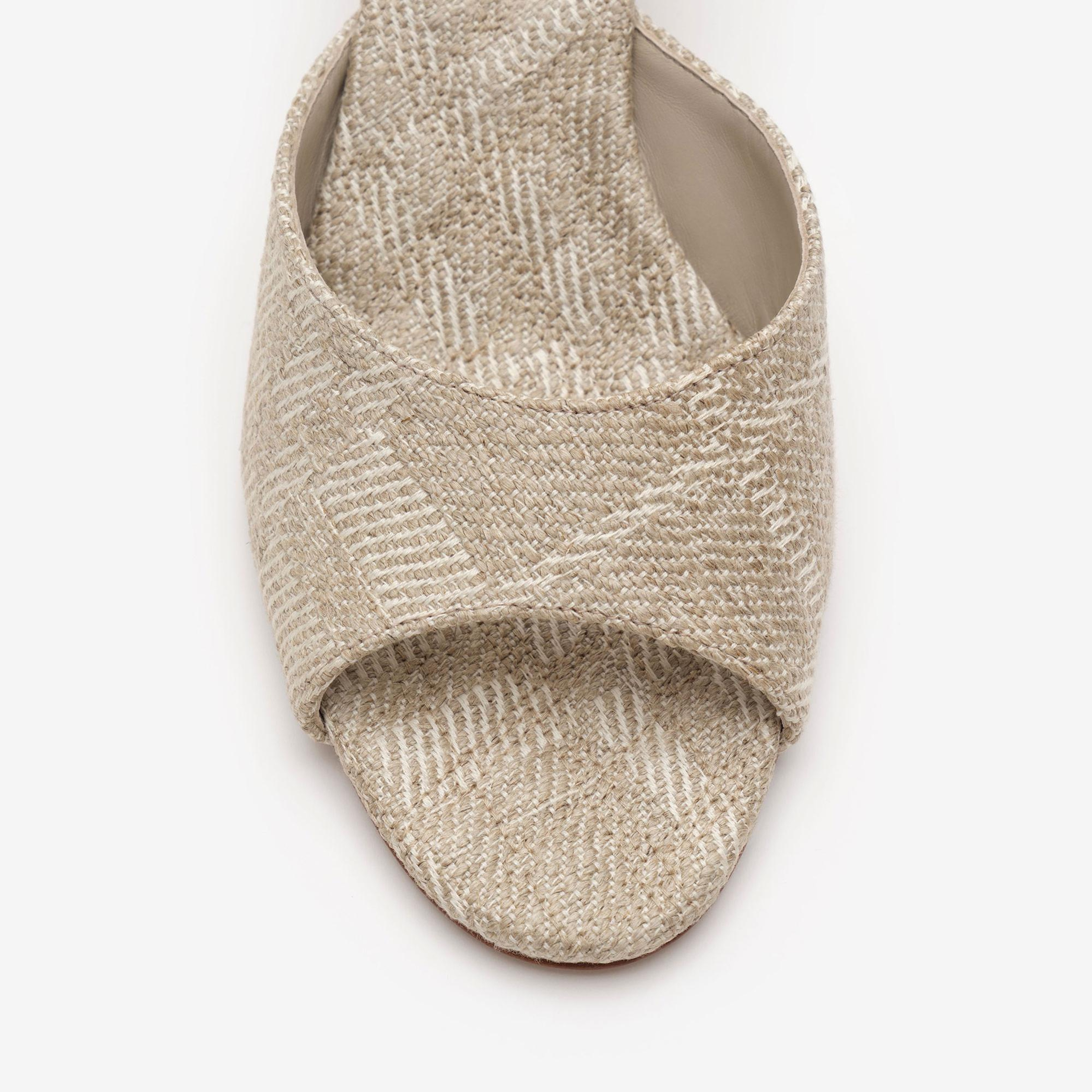 Burberry Check Mews Low Kadın Bej Sandalet